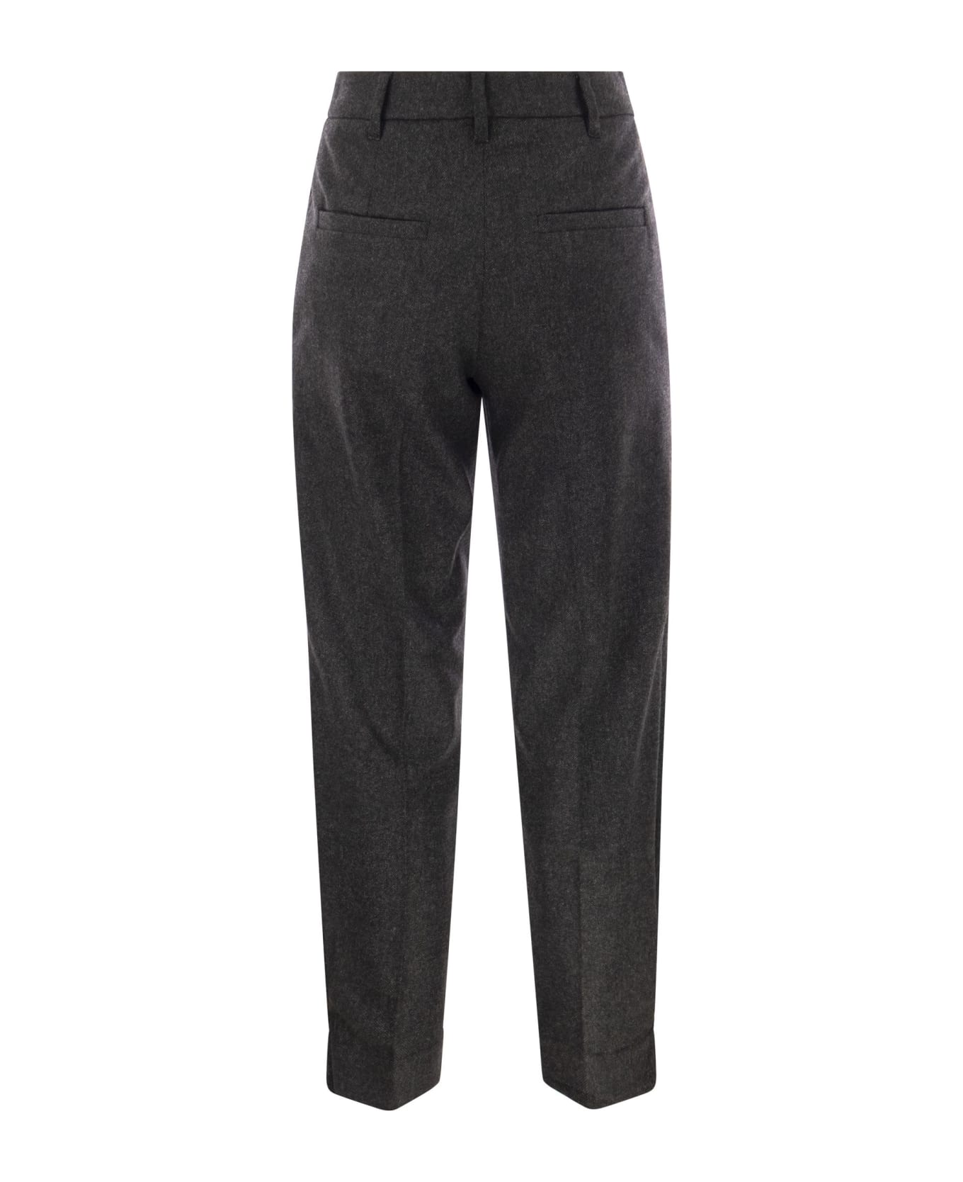 Brunello Cucinelli Sartoria Wool And Cashmere Trousers - Grey