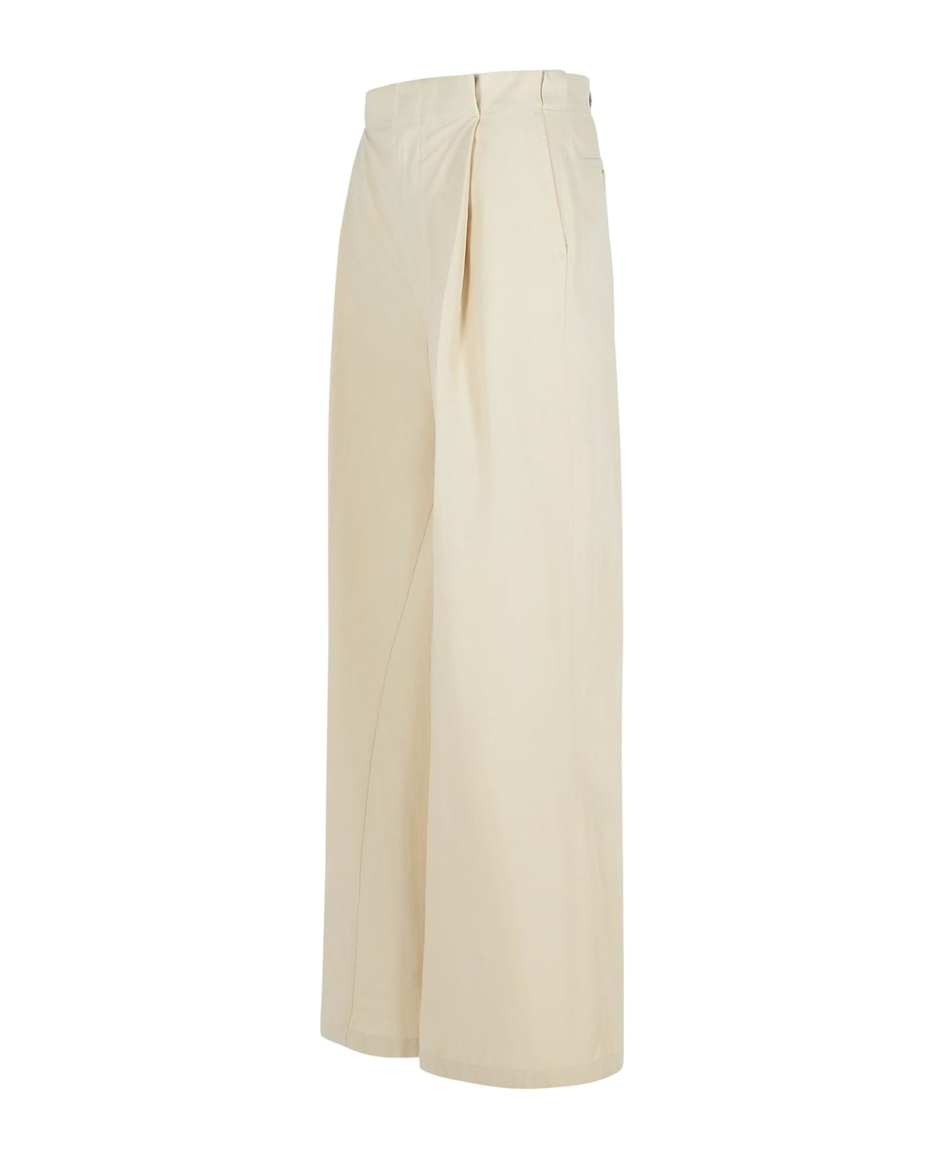 Maison Margiela 
over
 Ivory Cotton Blend Pants - Ivory