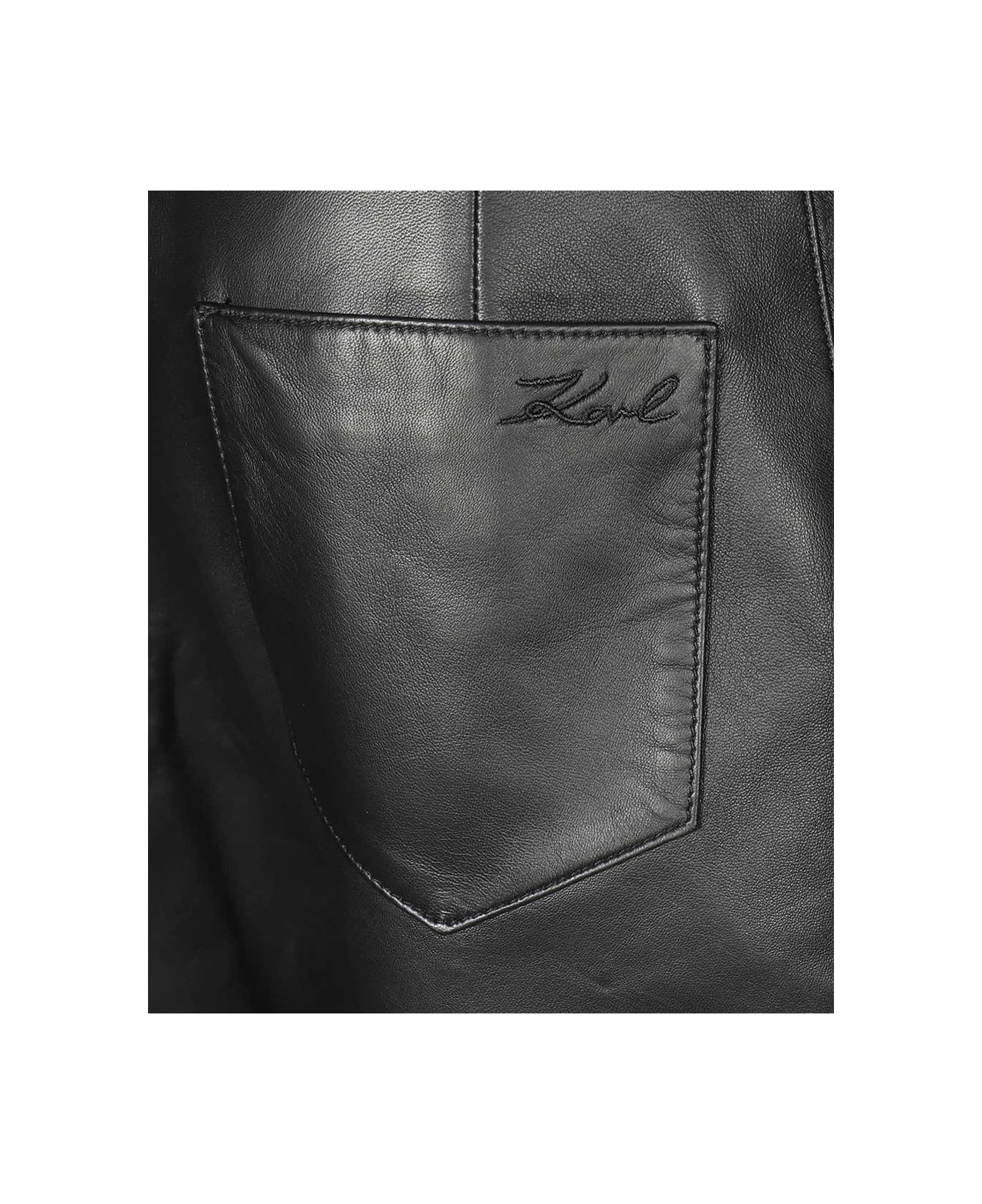 Karl Lagerfeld Leather Pants - black