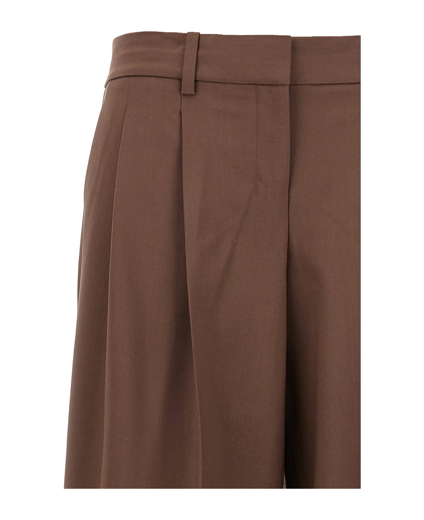 Theory 'low Rise Pleated' Pants - Brown