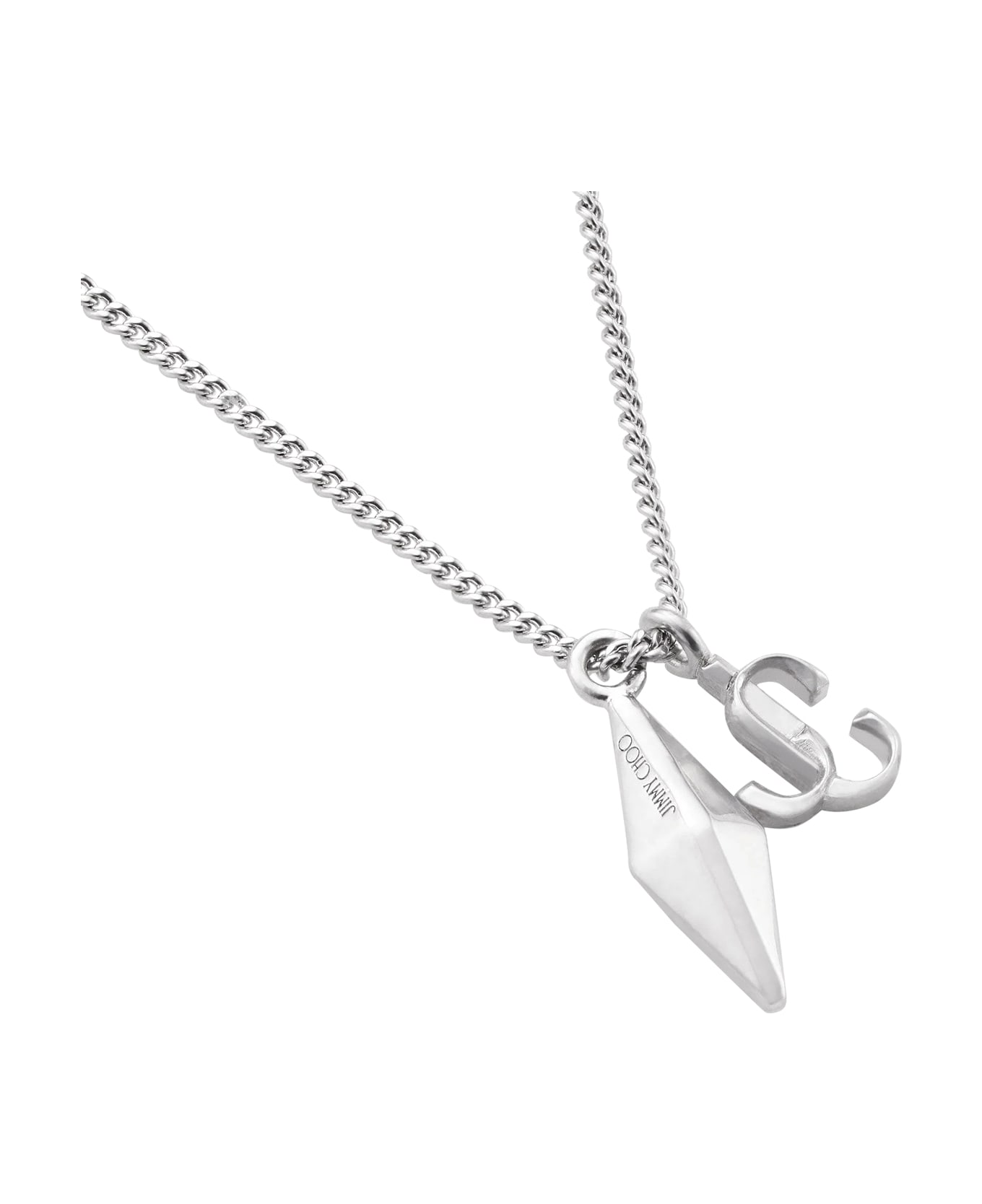 Jimmy Choo Diamond Jc Necklace - Silver