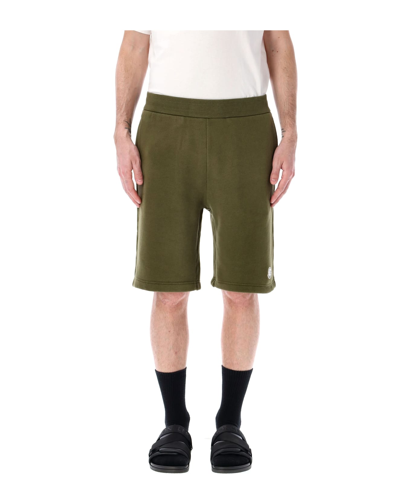 Moncler Genius Cotton Shorts - OLIVE GREEN