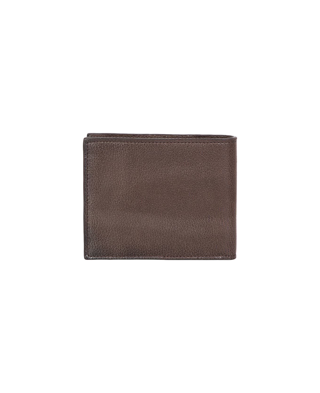 Orciani Dark Brown Bi-fold Wallet - Brown