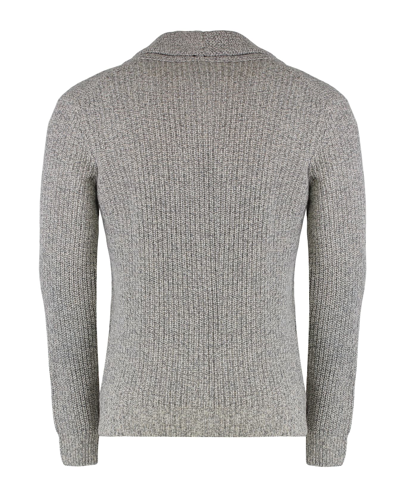 Moorer Cardigan In Wool And Cashmere - grey