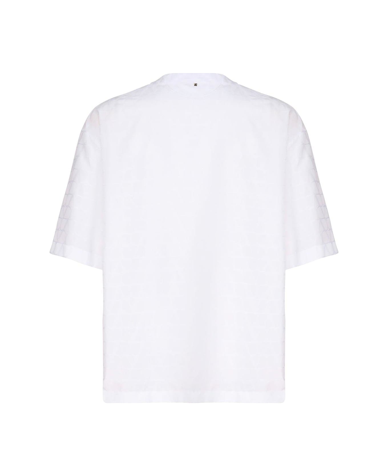 Valentino Garavani Valentino Toile Iconographe Crewneck Short-sleeved T-shirt - White シャツ