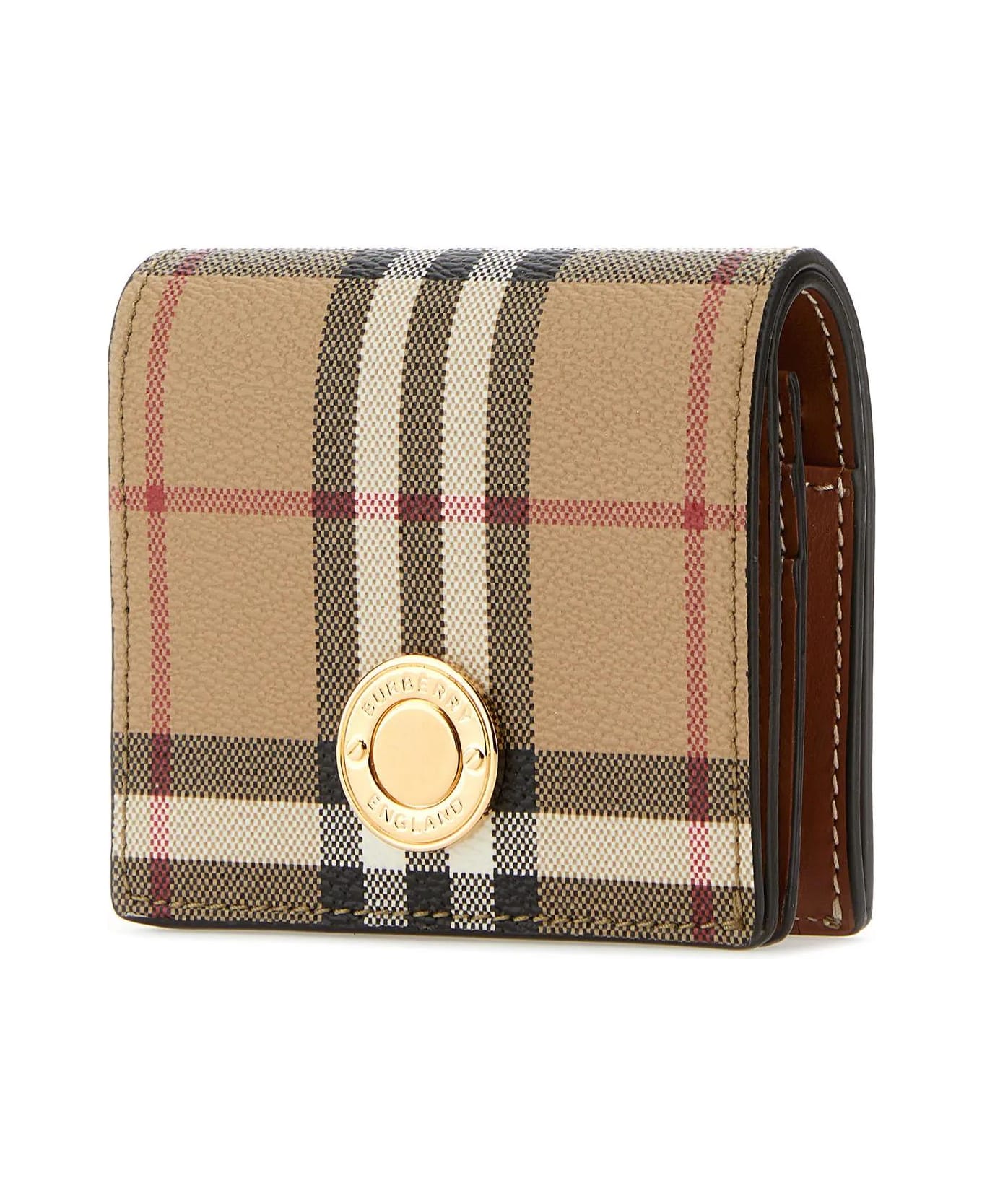 Burberry Printed Canvas Small Wallet - Beige 財布