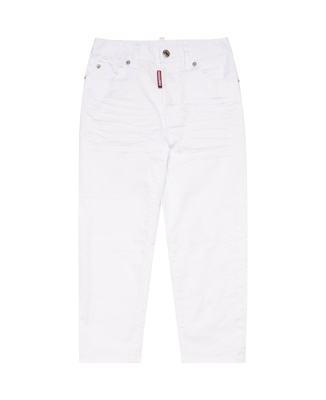 Dsquared2 Boston Logo-tag Straight-leg Jeans - White