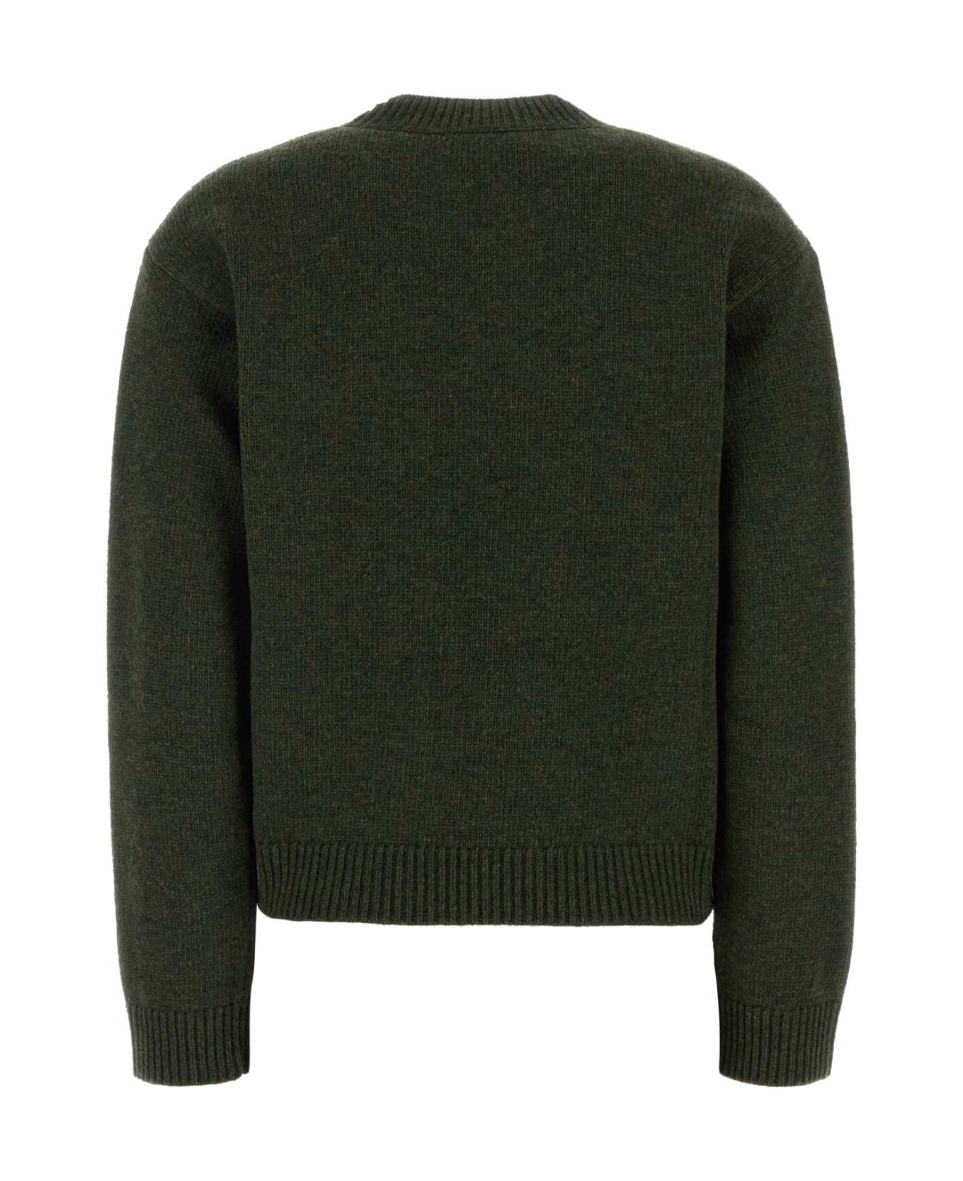 Gucci Bottle Green Wool Sweater - GREEN