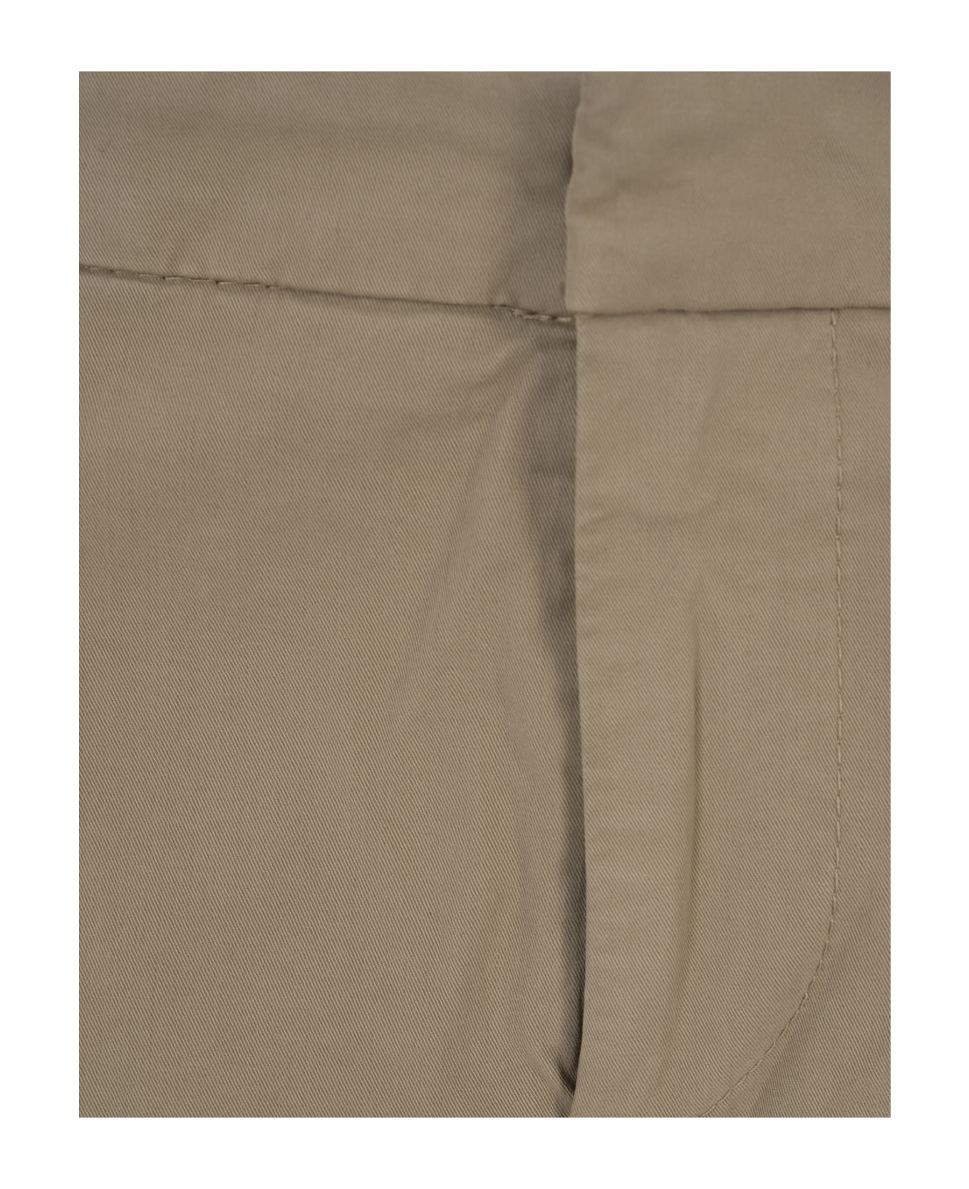 Dondup Gaubert Slim Trousers In Sand Light Gabardine - Brown