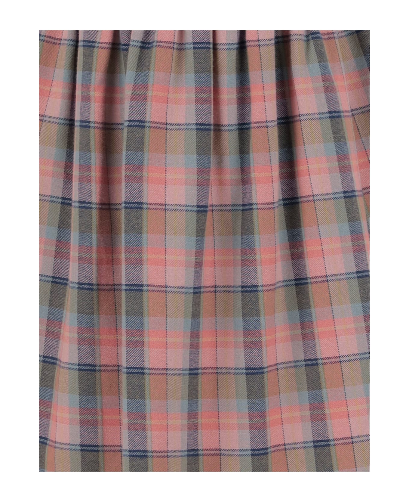 Nicoletta Fanna Cotton Dress With Check Pattern - Red