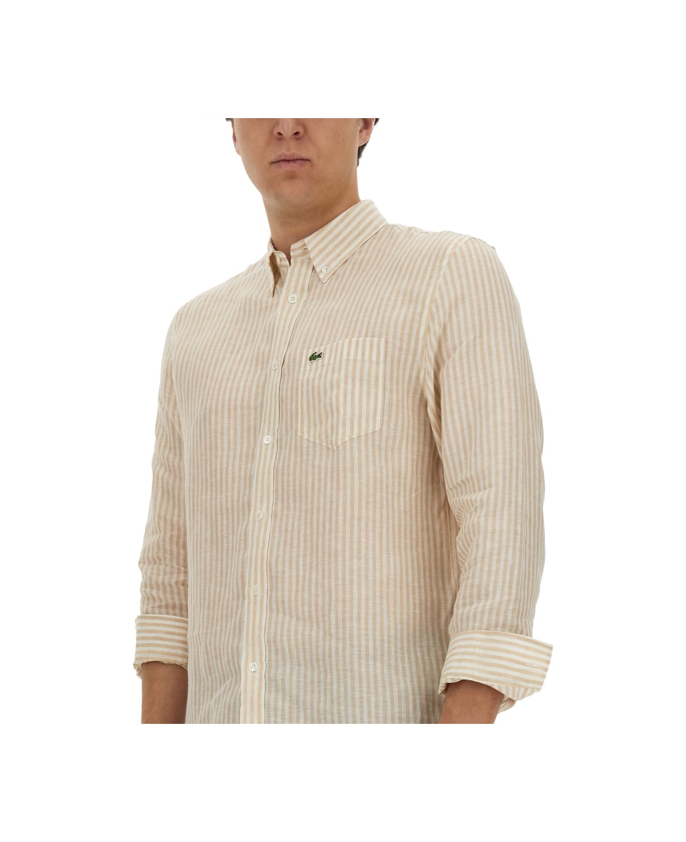 Lacoste Shirt With Logo - BEIGE