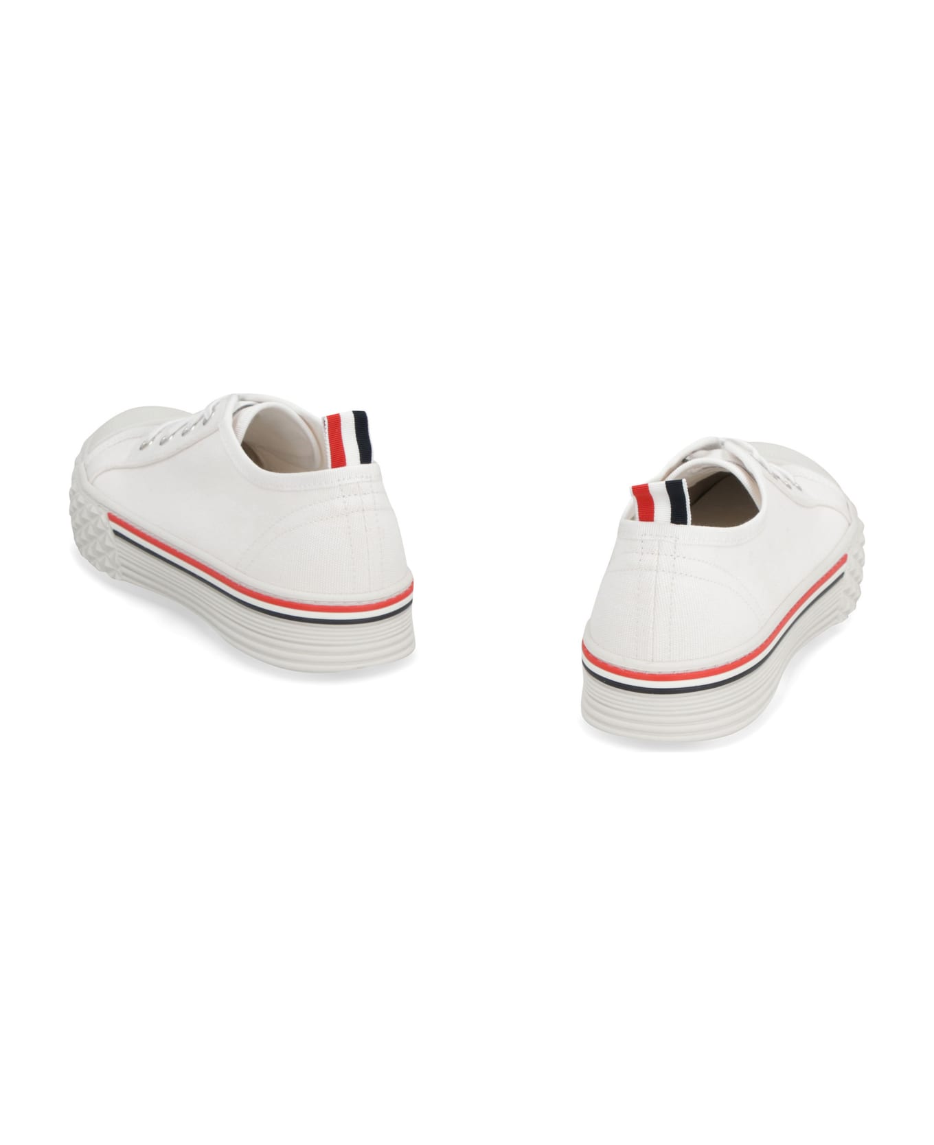 Thom Browne Collegiate Canvas Low-top Sneakers - White スニーカー