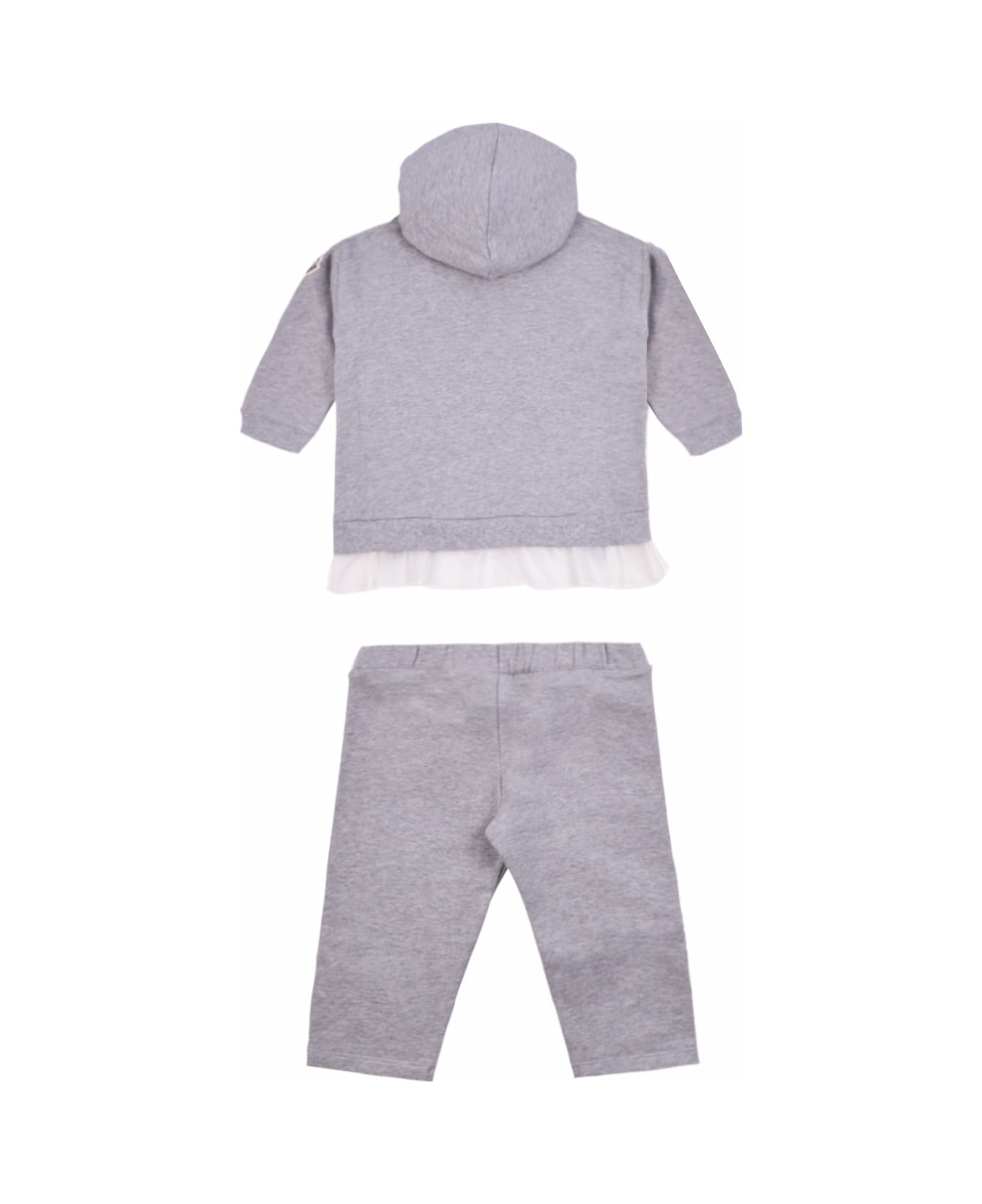 Moncler Cotton Sweatshirt And Trousers - Grey
