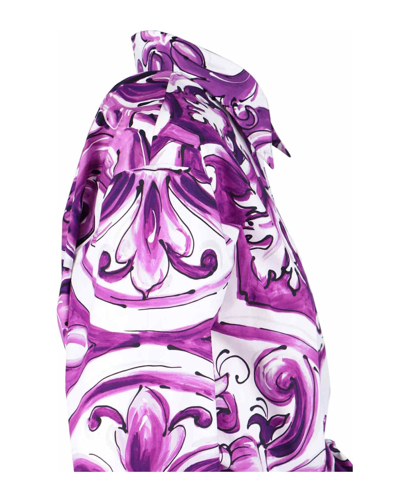 Dolce 
Gabbana 
maiolica
 Crop Shirt - Purple