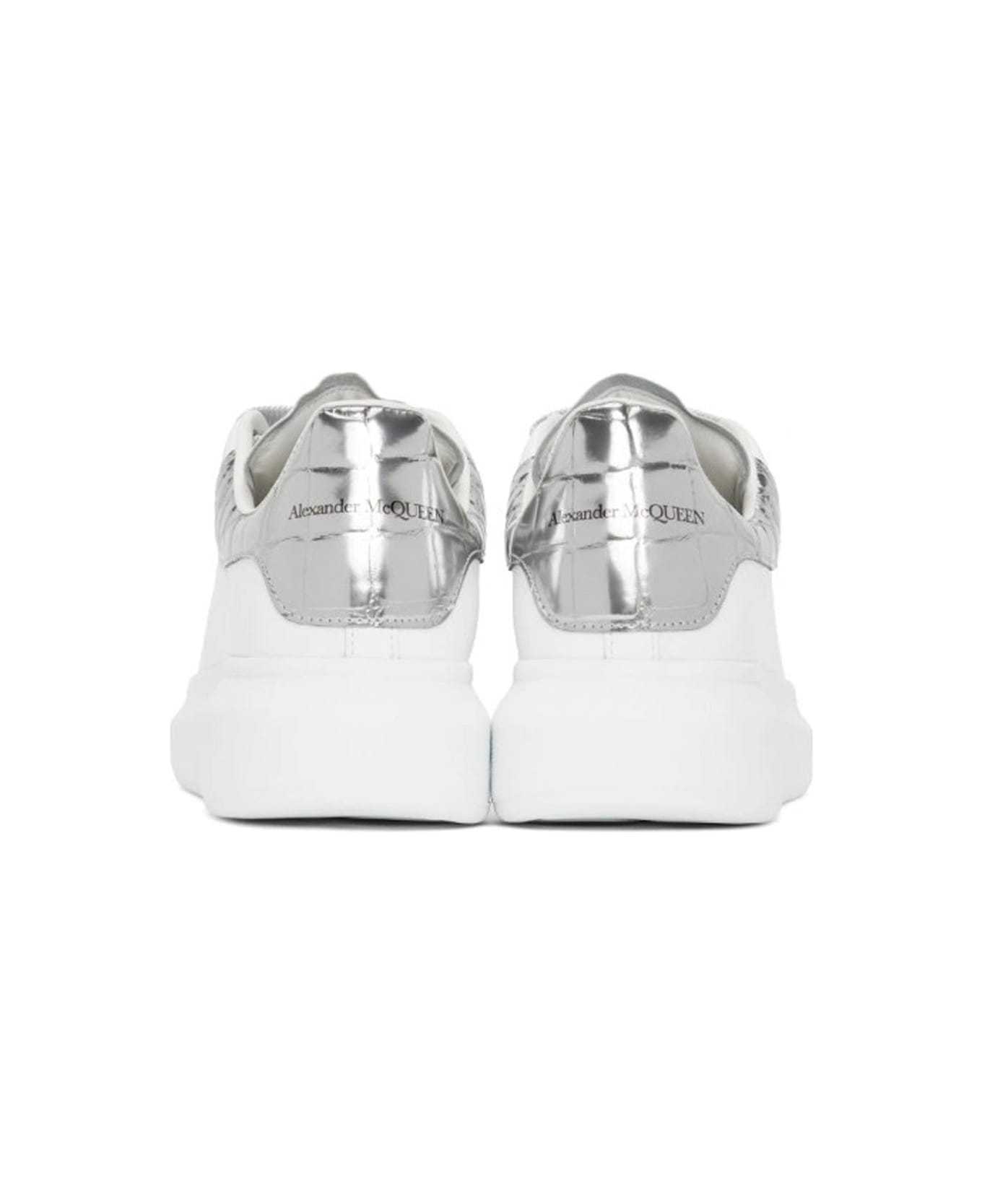Alexander McQueen Croco Oversized Sneakers - White