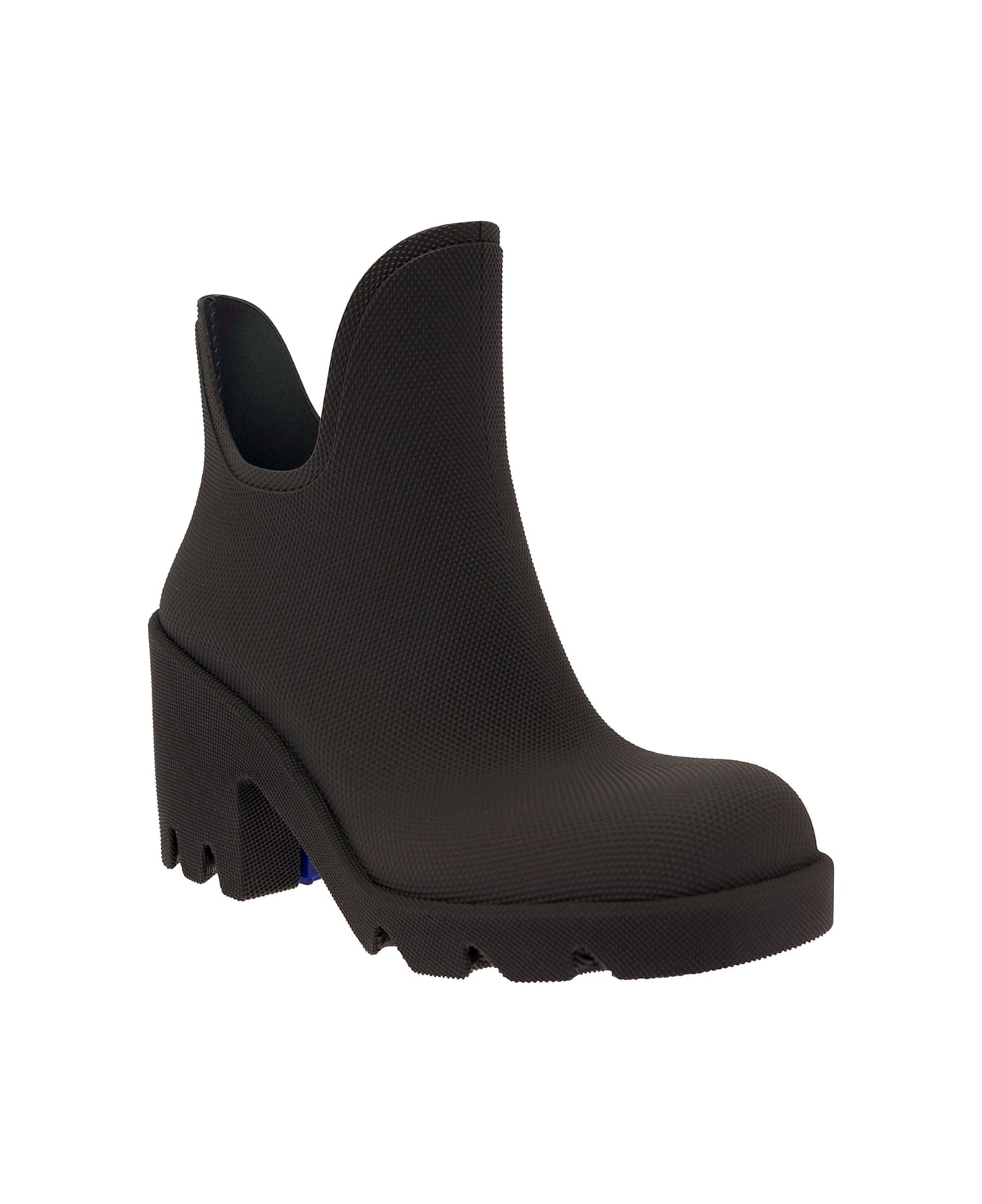 Burberry 'rachel' Black Rainboot With Logo Detail In Rubber Woman - Black