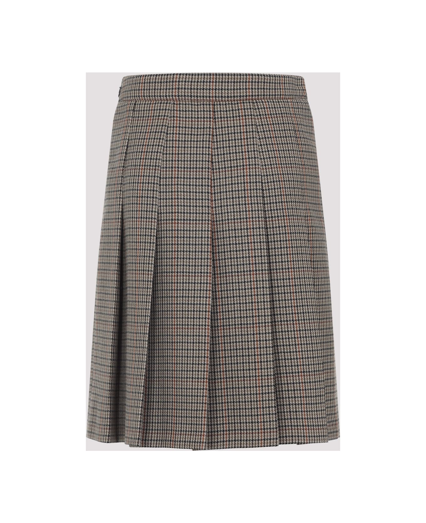 Celine Plisse Mini Skirt - Jc Ivoire Camel Noir