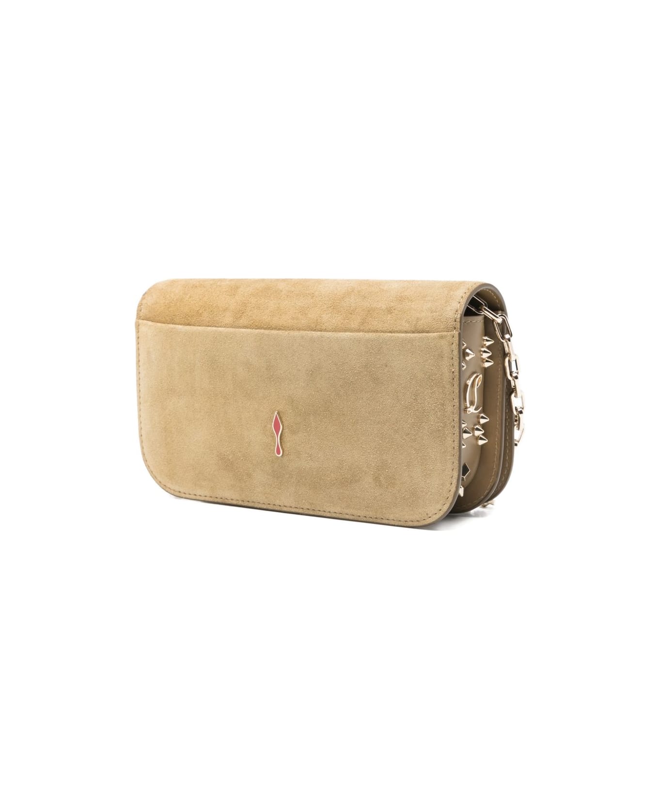 Christian Louboutin Paloma Suede Leather Clutch - Brown