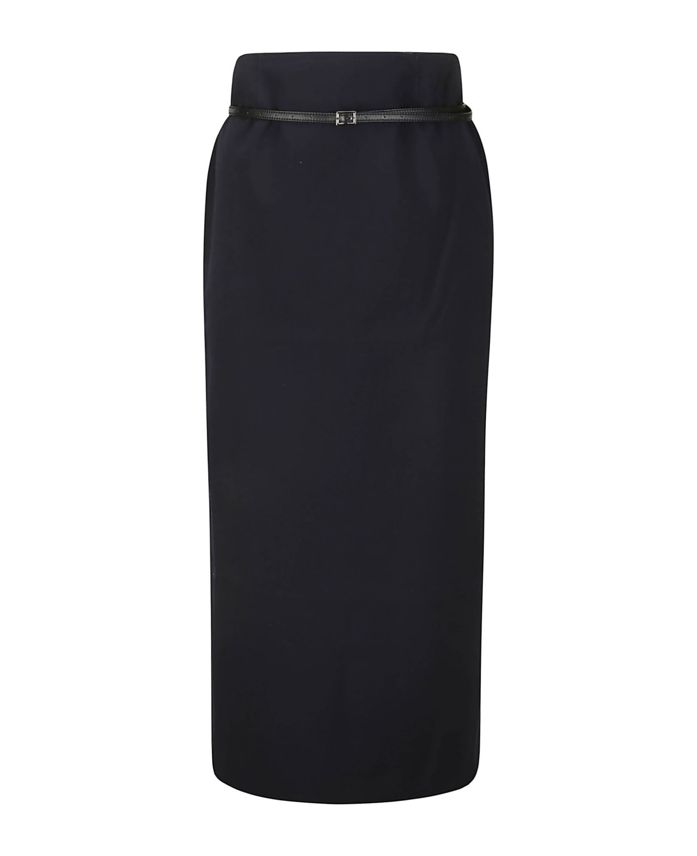 16arlington Delta Maxi Skirt With Leather Belt - INK スカート