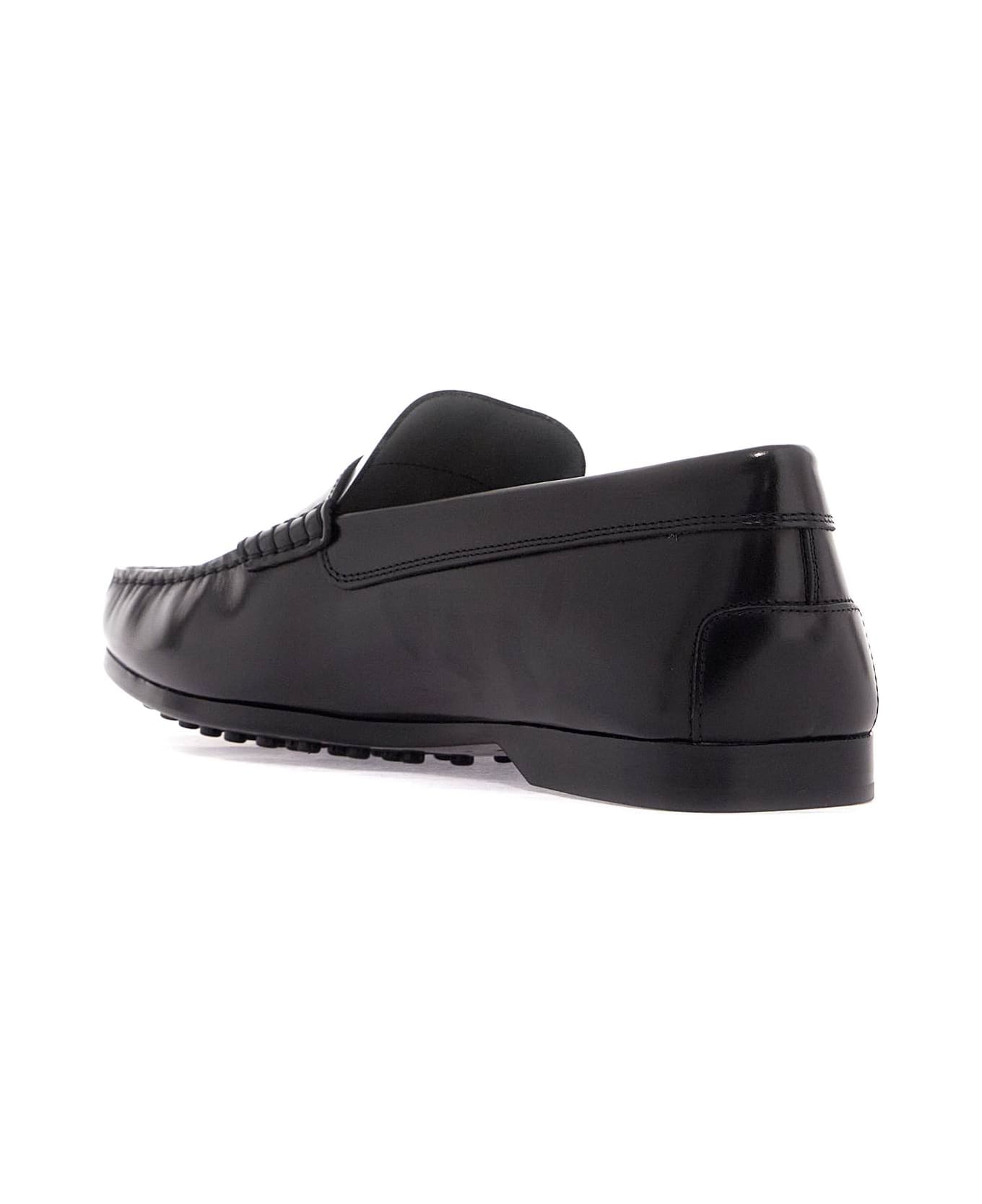 Tod's Brushed Leather Loafers - Nero