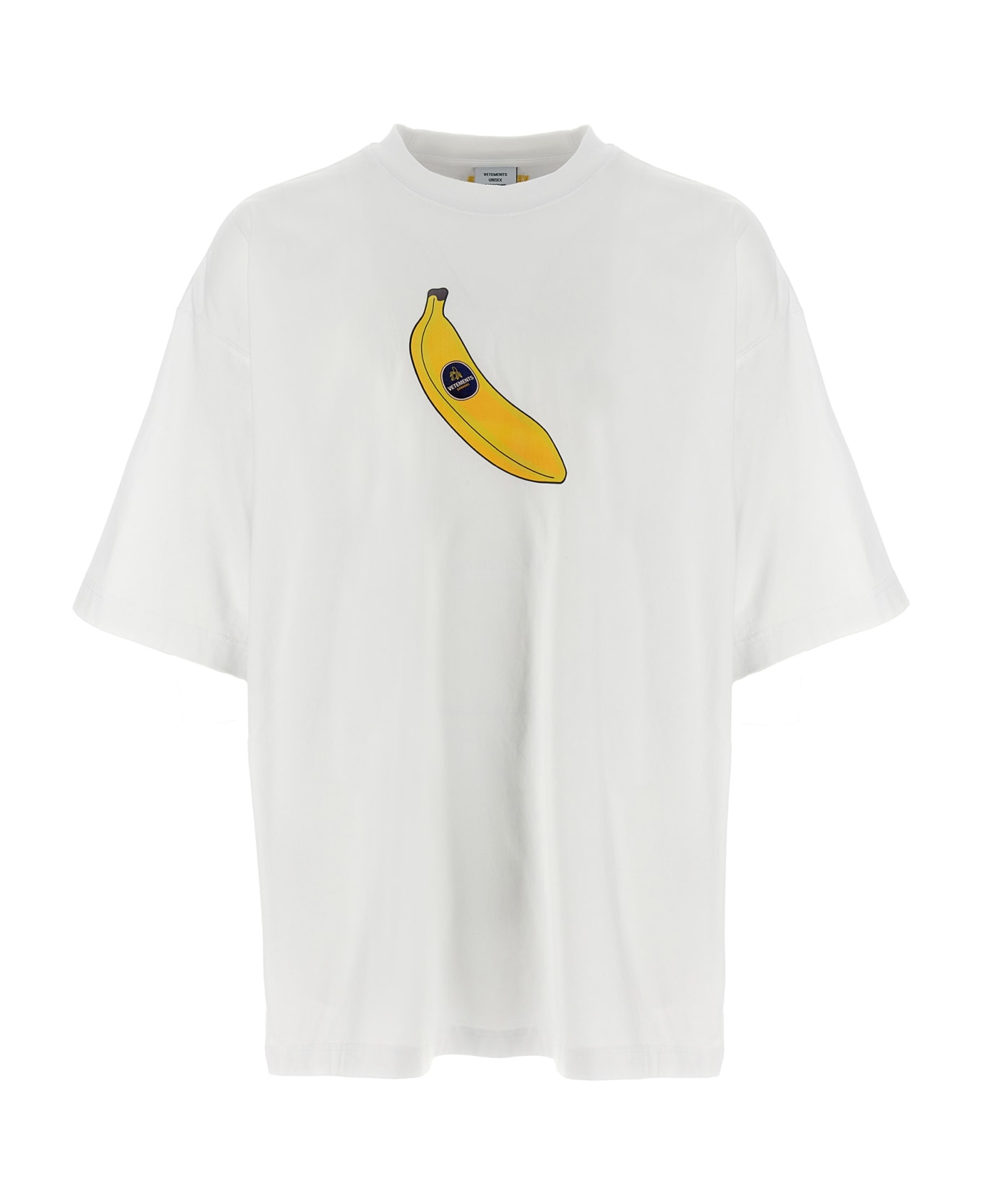 VETEMENTS 'banana' T-shirt - WHITE シャツ