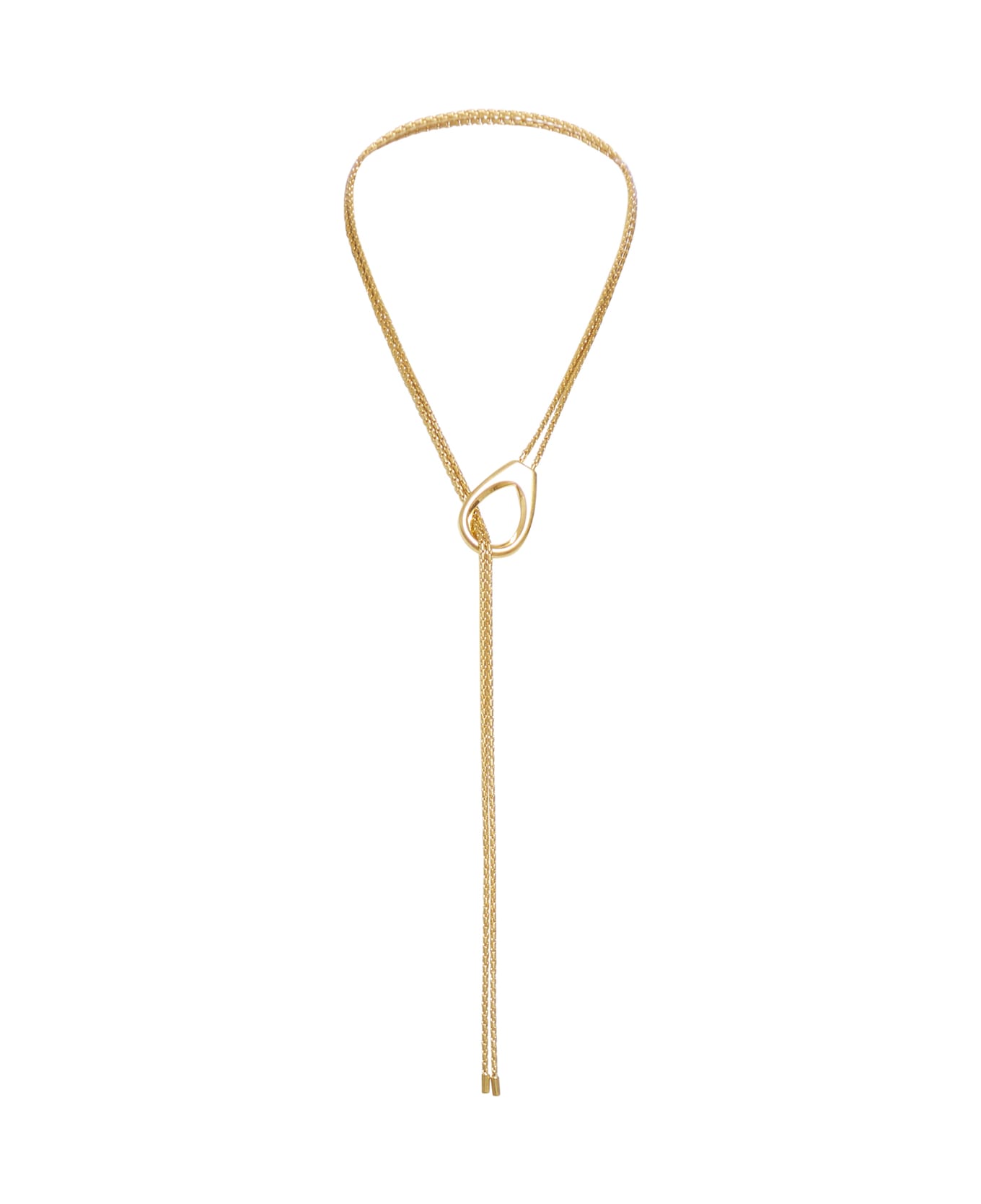 Tom Ford Brass Lariat Necklace - Vintage Gold