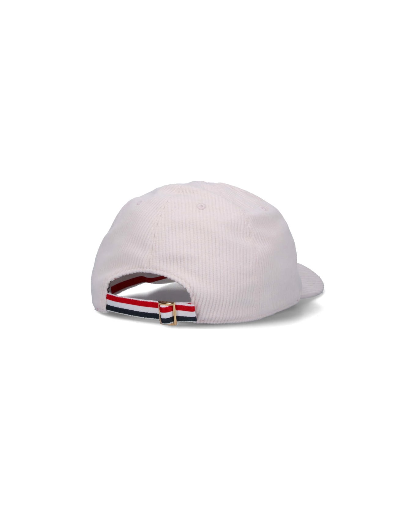 Thom Browne Corduroy Baseball Cap - White 帽子