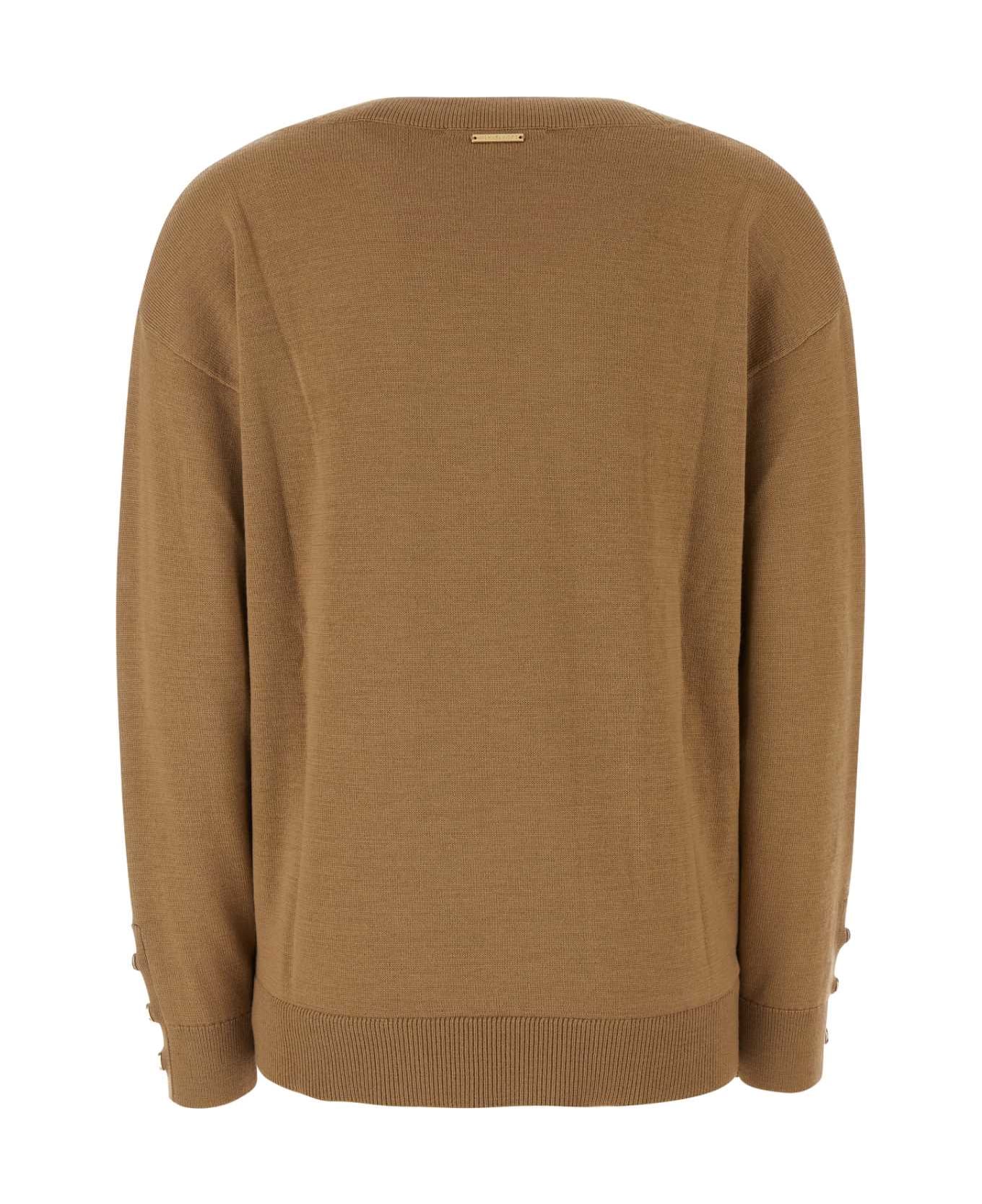 Michael Kors Camel Wool Sweater - DARKCAMEL