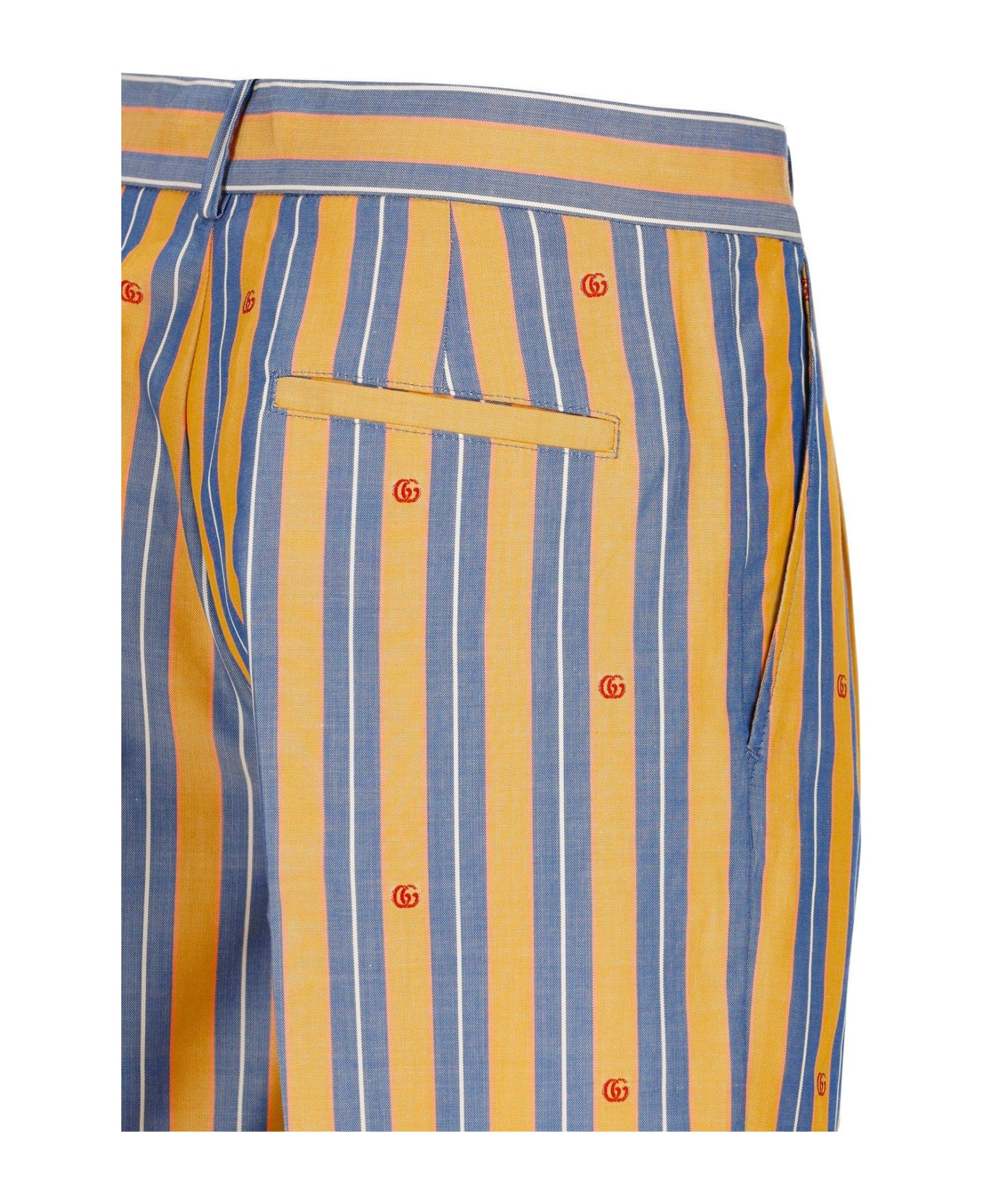 Gucci Oxford Striped Shorts - Yellow Azure
