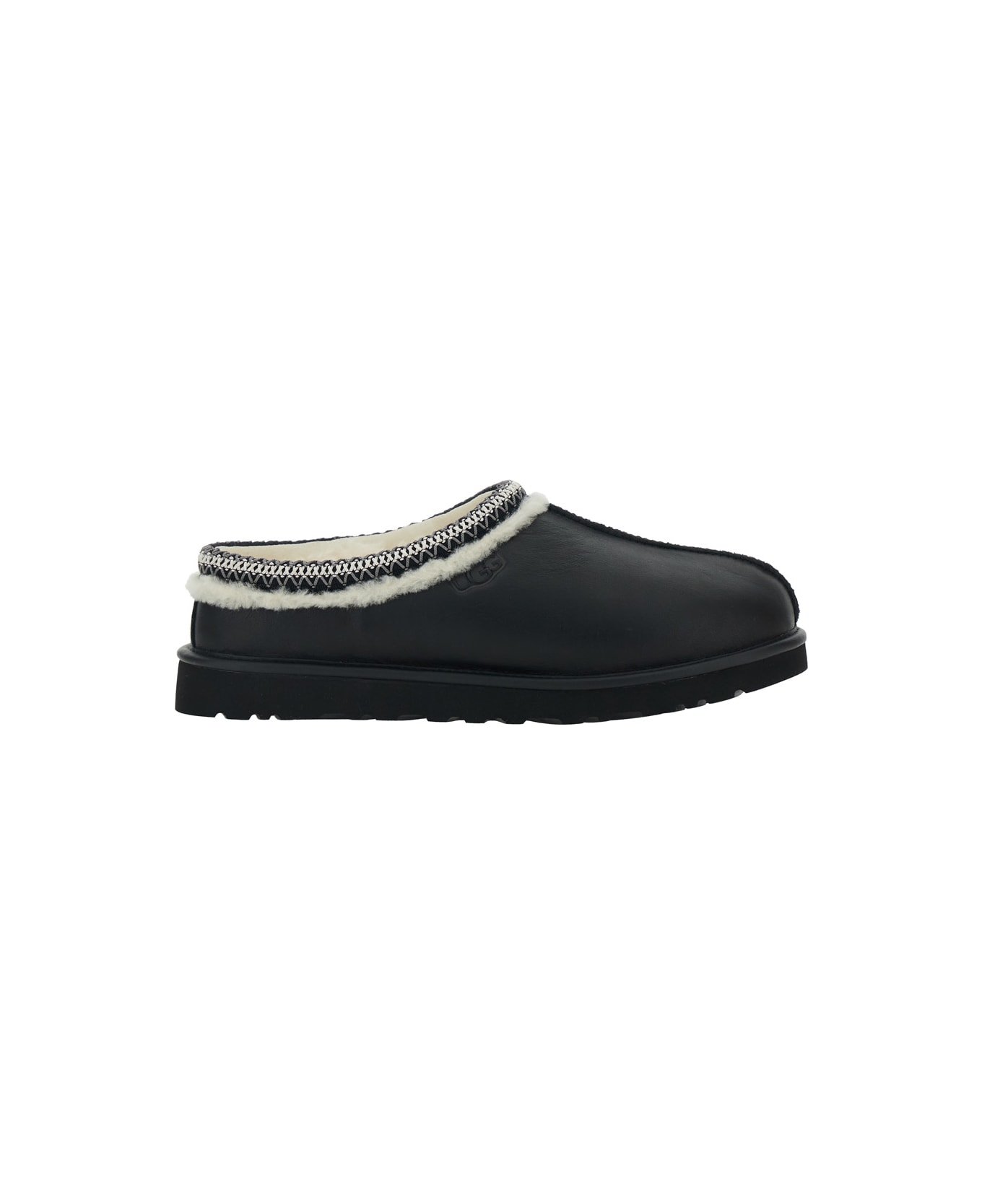 UGG 
tasman
 Black Mules With Embossed Logo In Leather Man - Black