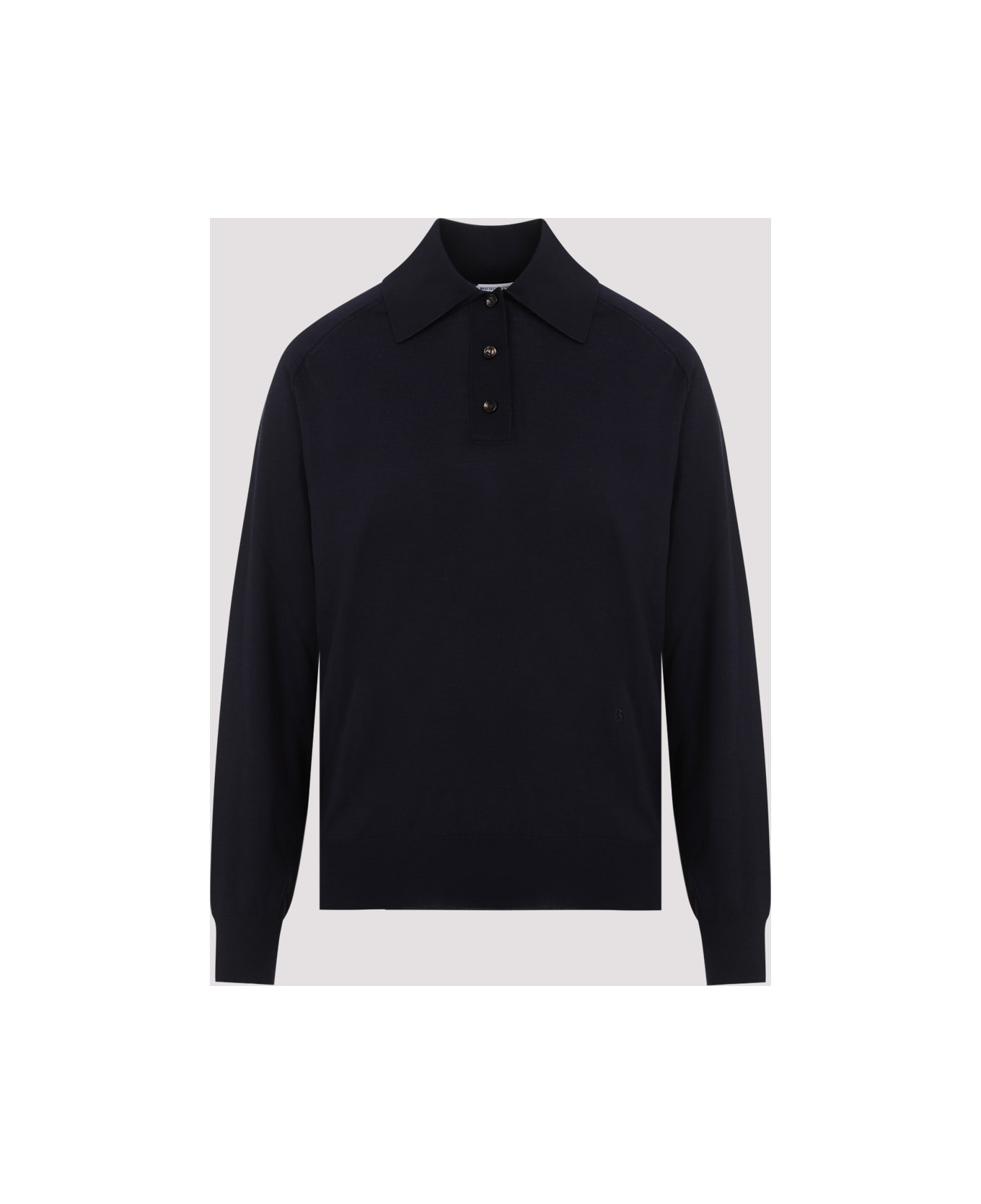 Bottega Veneta Long Sleeves Polo - Navy
