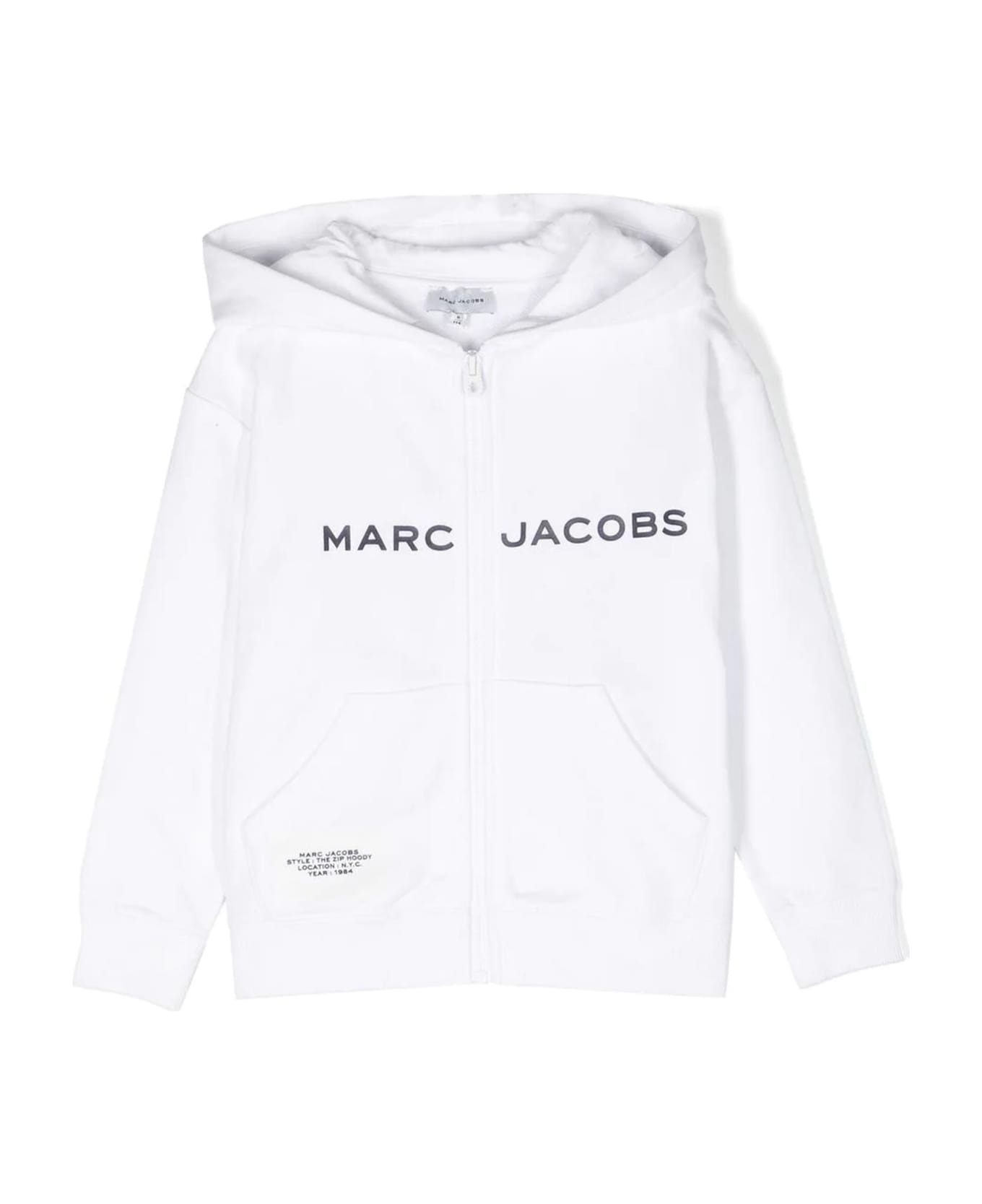 Little Marc Jacobs White Cotton Hoodie - P Bianco