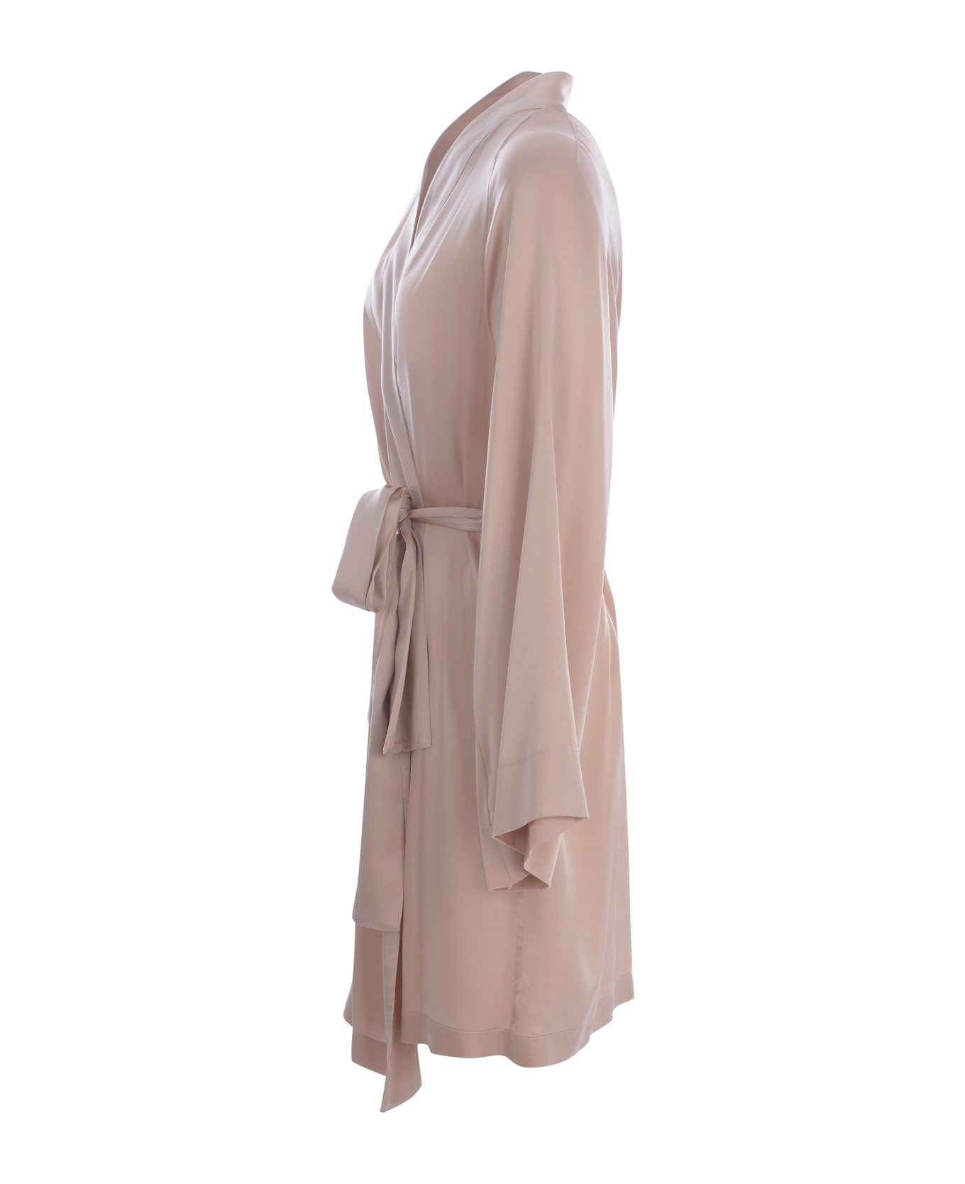 Forte_Forte Kimono Forte_forte Made Of Silk Satin - Rosa cipria ワンピース＆ドレス