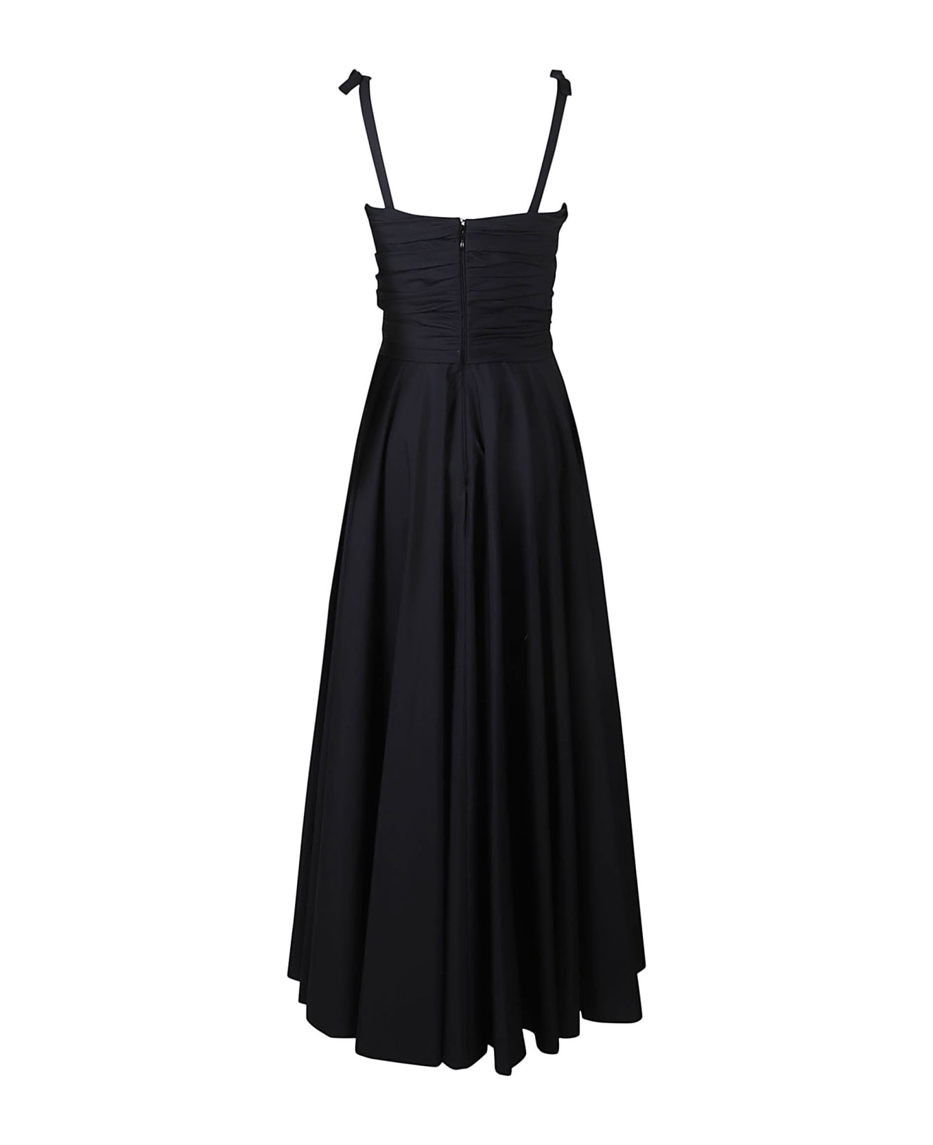 Giambattista Valli Rear Zip Flare Long Dress - Black