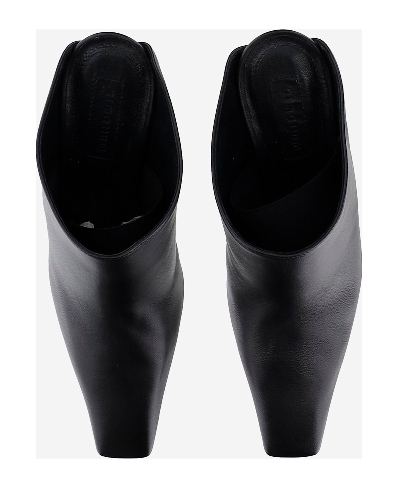 Armarium Leather Mules - Black