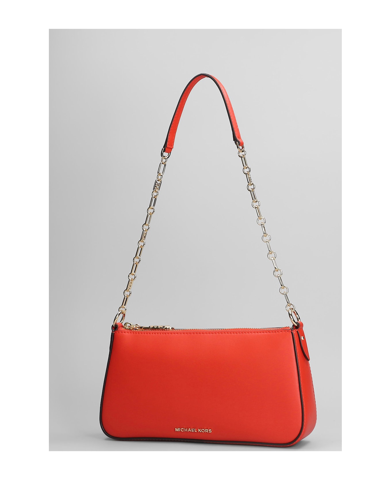 Michael Kors Empire Shoulder Bag In Red Leather - red