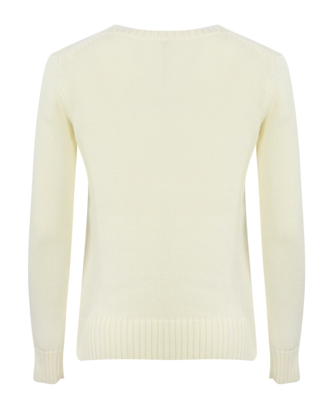 Polo Ralph Lauren Sweater With Polo Bear Embroidery - Cream