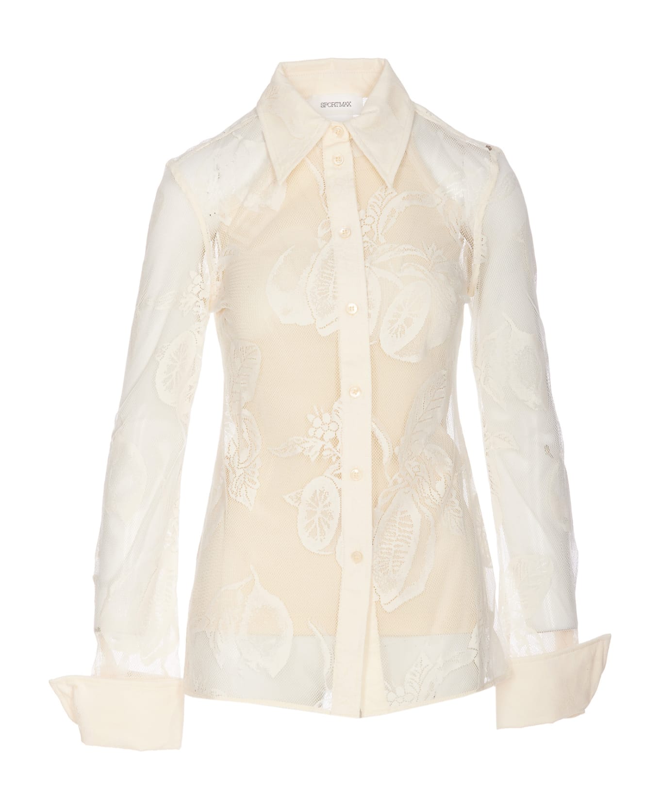 SportMax Printed Lace Asti Shirt - NEUTRALS