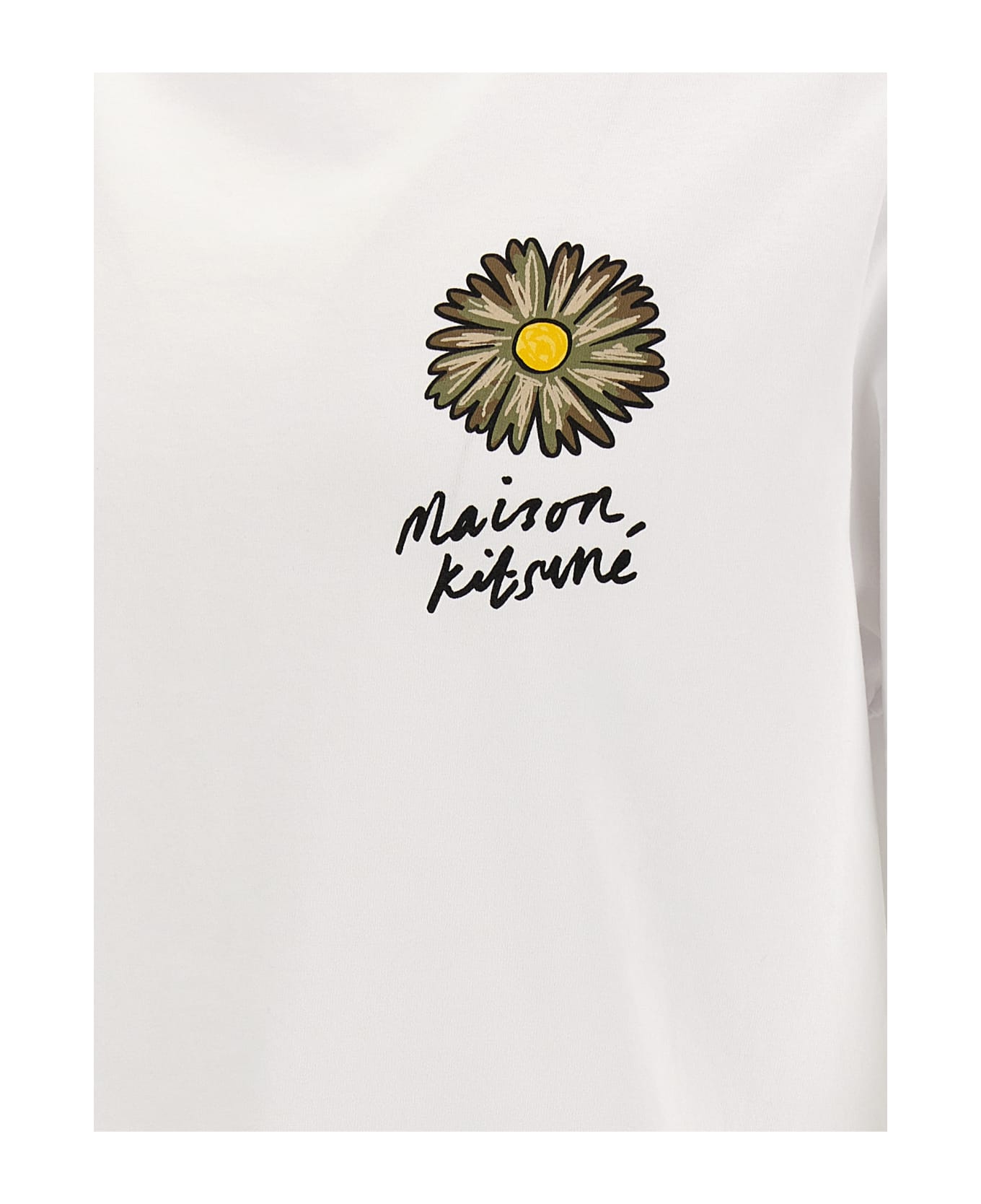 Maison Kitsuné 'floating Flower' T-shirt - White