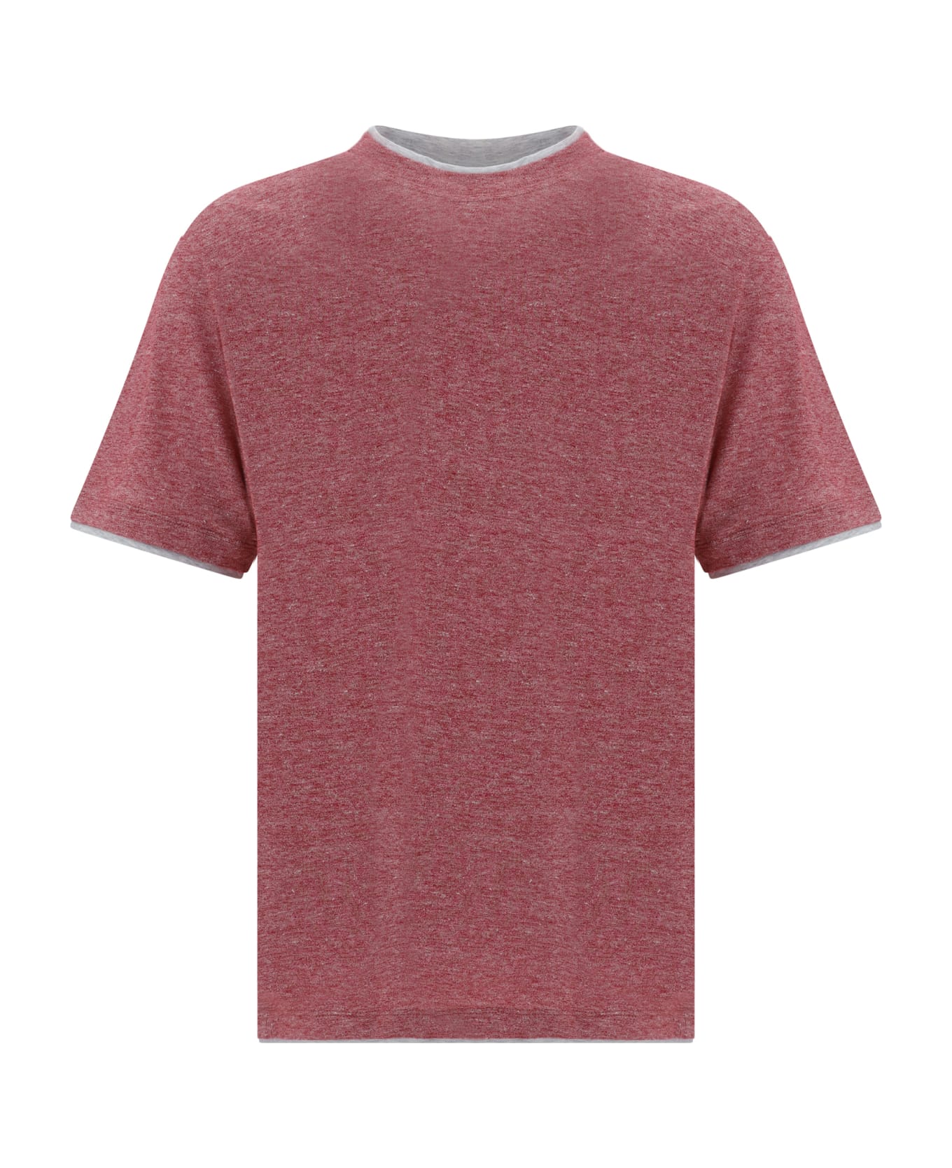 Brunello Cucinelli T-shirt - Lampone+grigio Chiaro シャツ