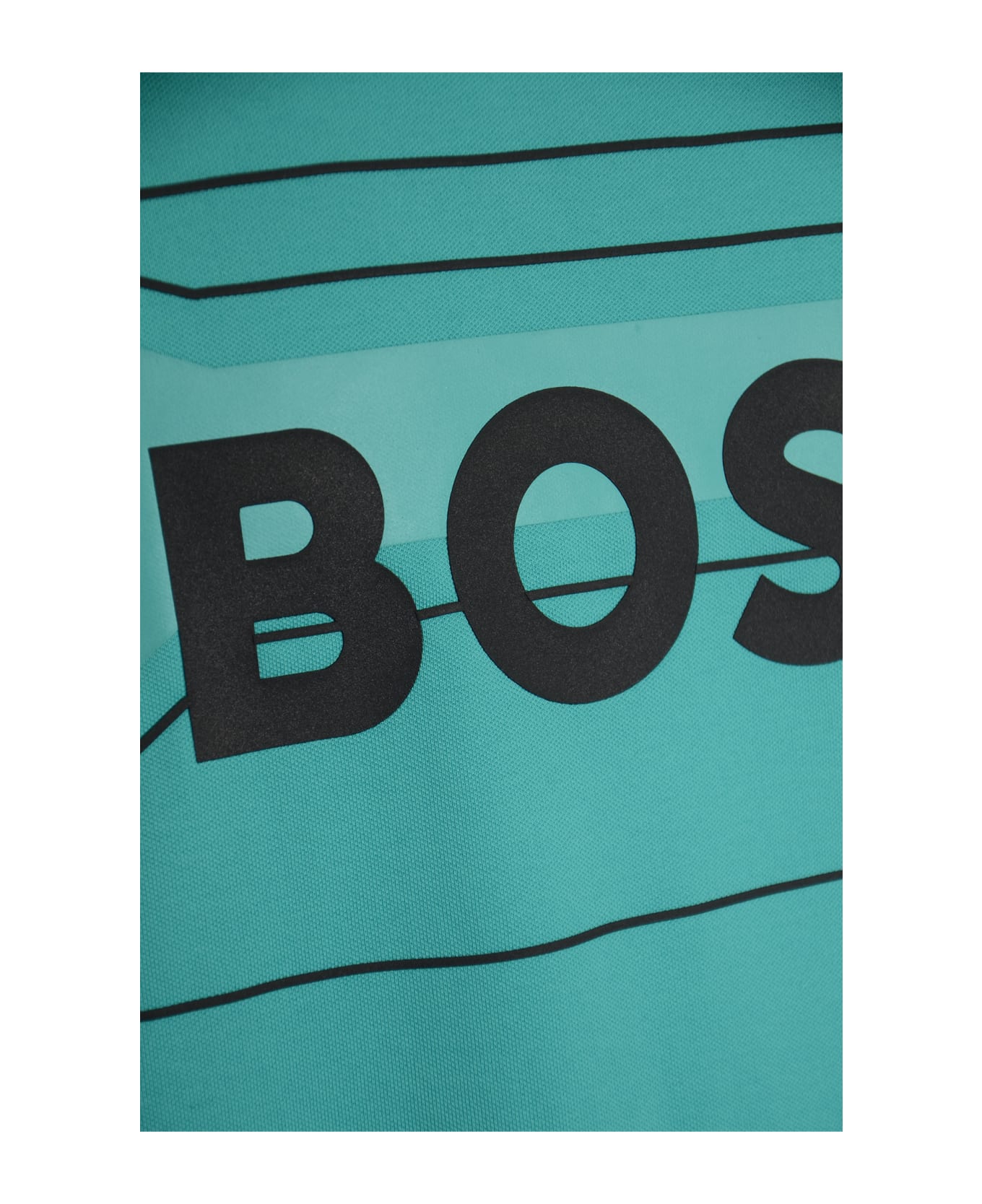 Hugo Boss Logo Round Neck T-shirt - Green シャツ