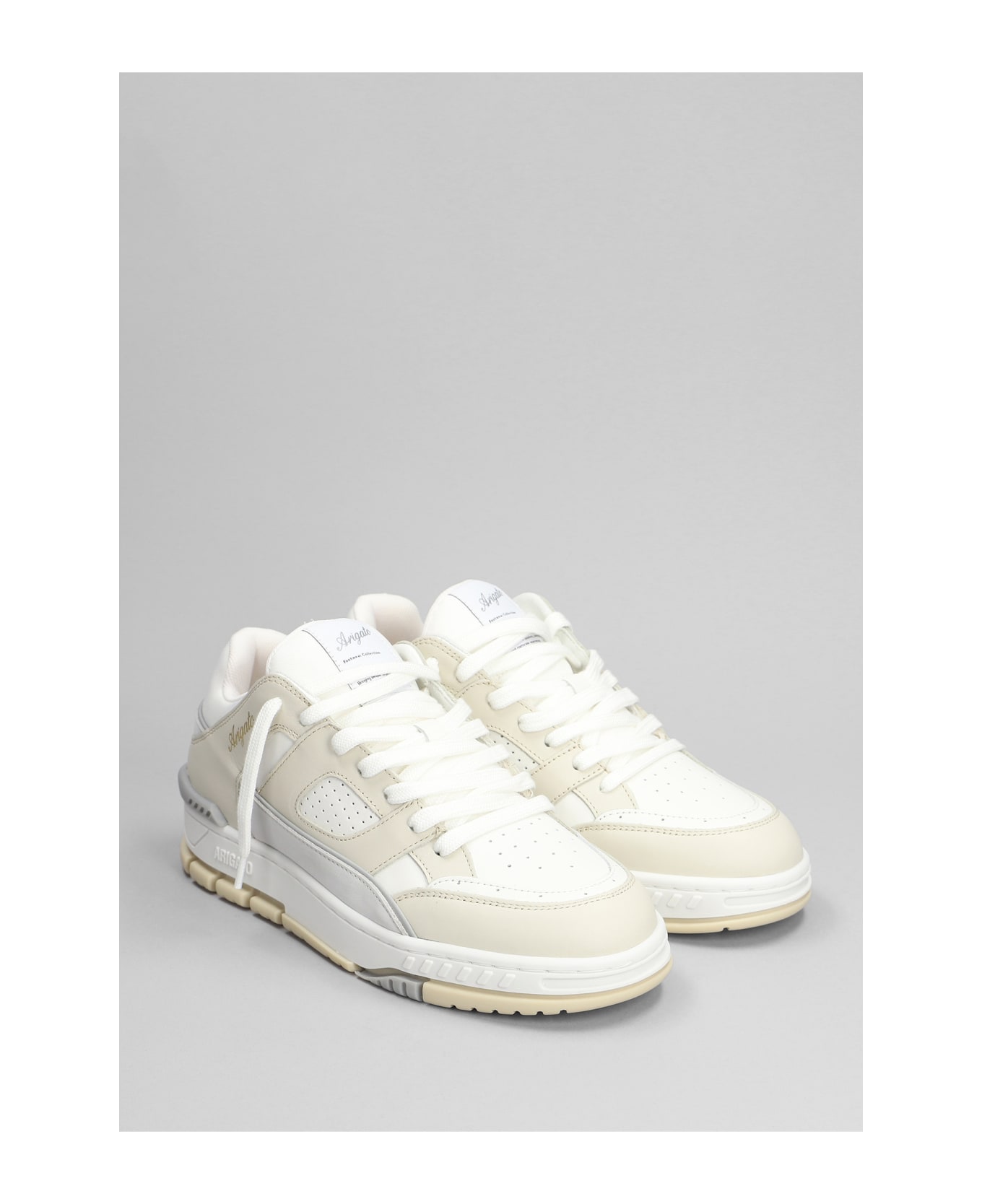 Axel Arigato Area Lo Sneakers In Beige Leather - NEUTRALS/WHITE