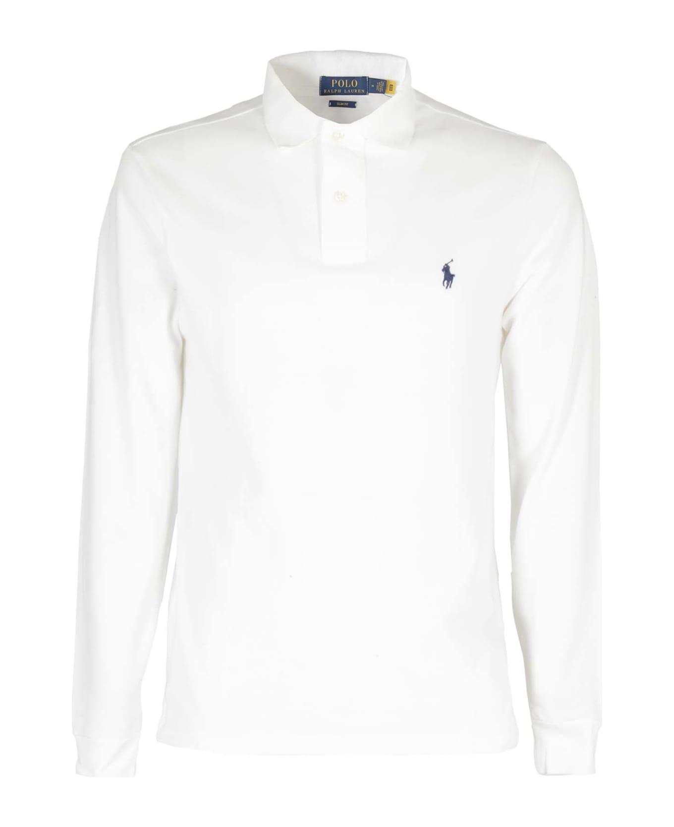 Ralph Lauren White Long-sleeved Slim Fit Polo Shirt - White