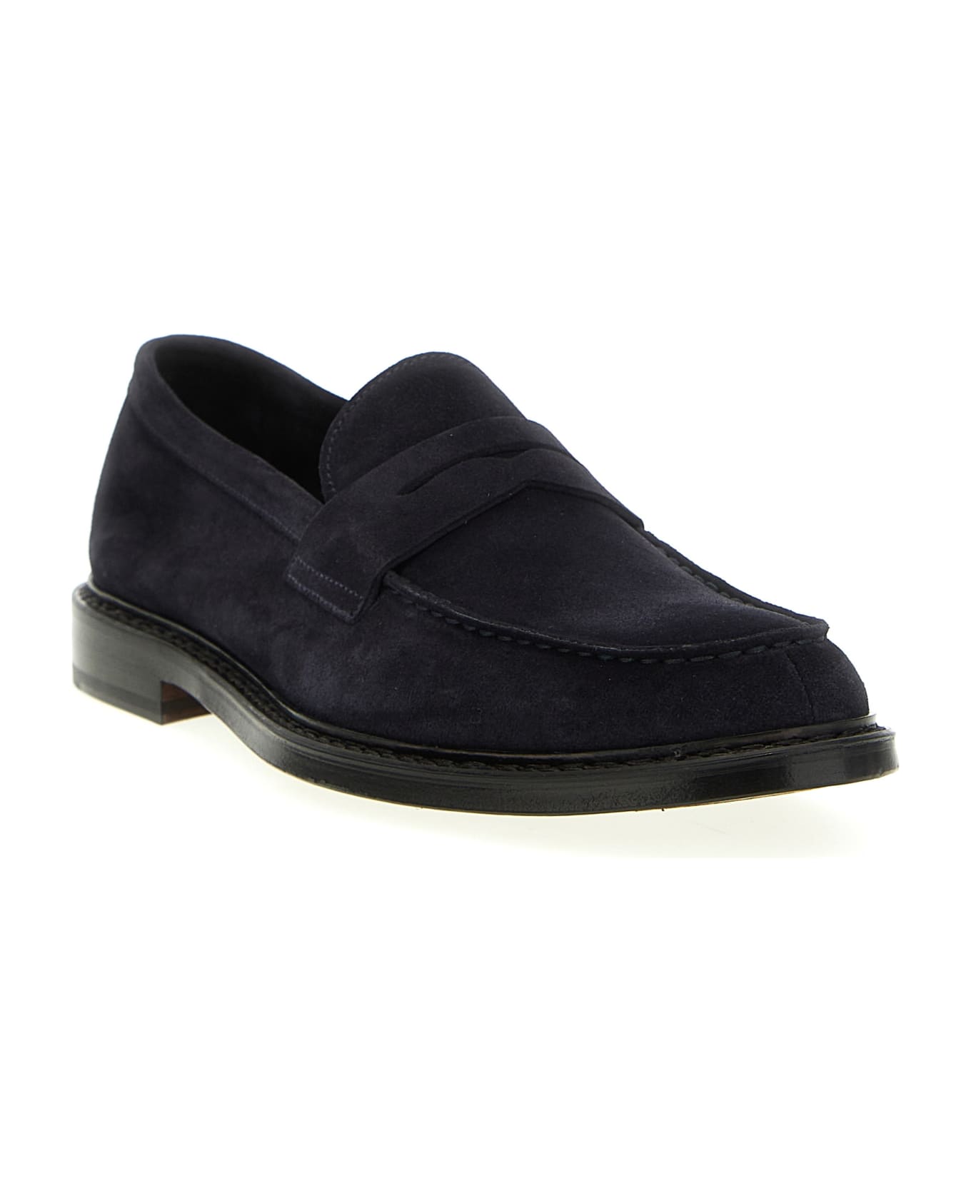 Doucal's Suede Loafers - Blue ローファー＆デッキシューズ