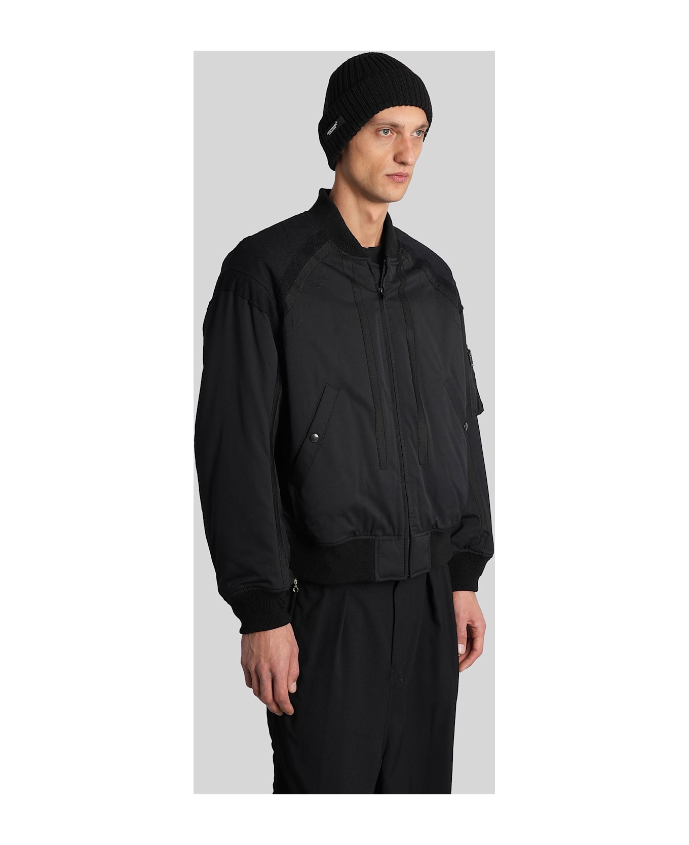 Undercover Jun Takahashi Bomber Jacket In Black Wool - black