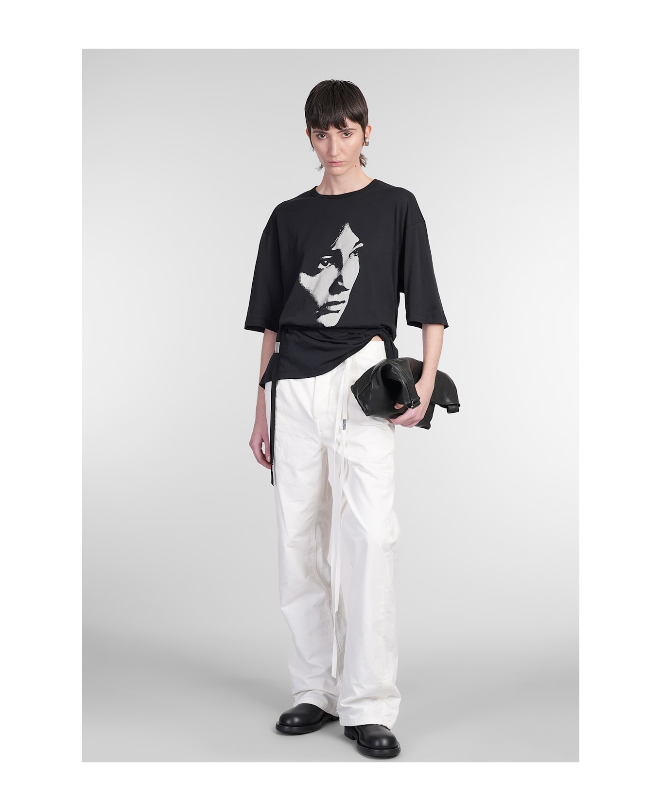 Ann Demeulemeester Aga T-shirt In Black Cotton - black