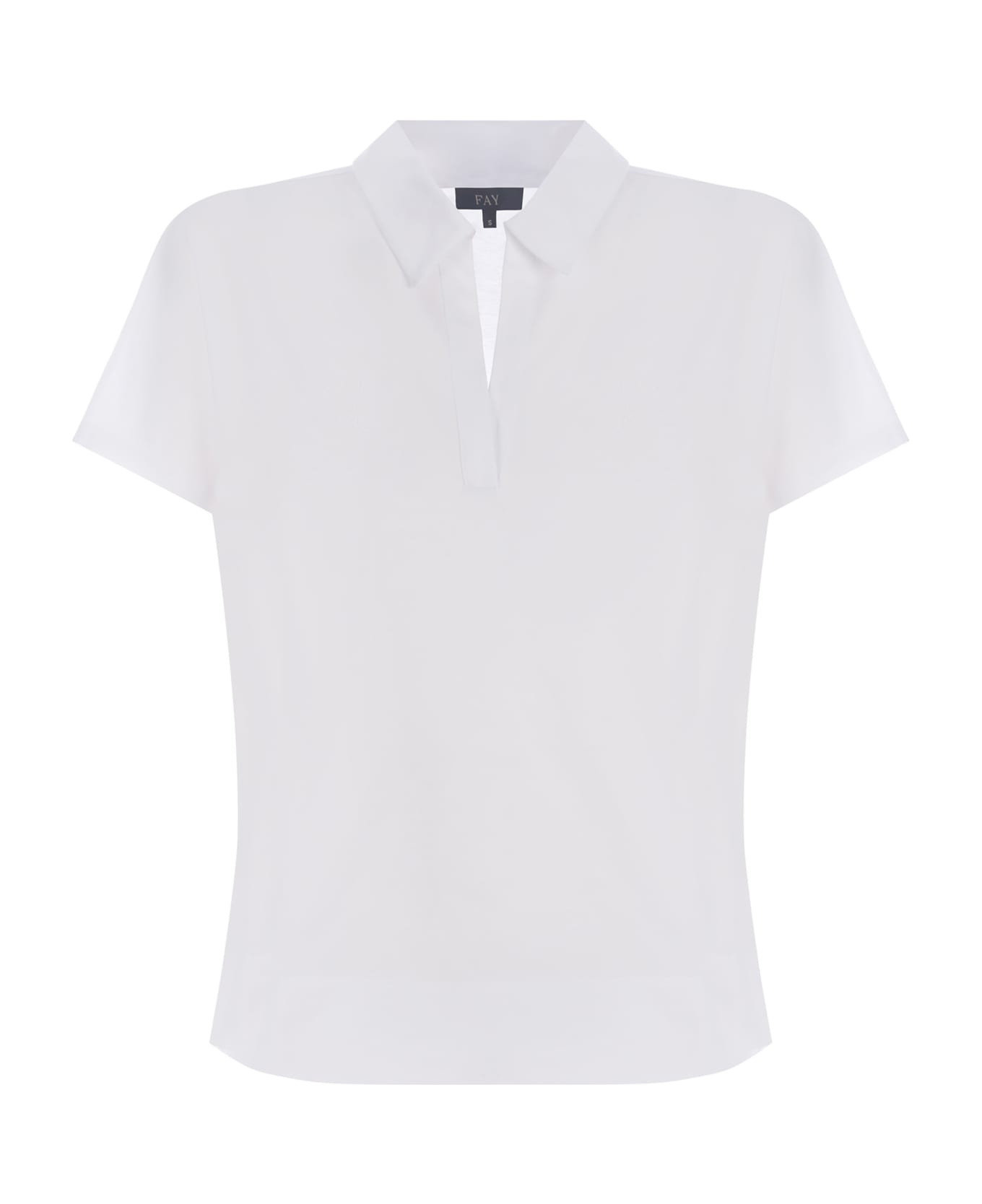 Fay Polo Shirt Fay Made Of Piquet - Bianco ポロシャツ