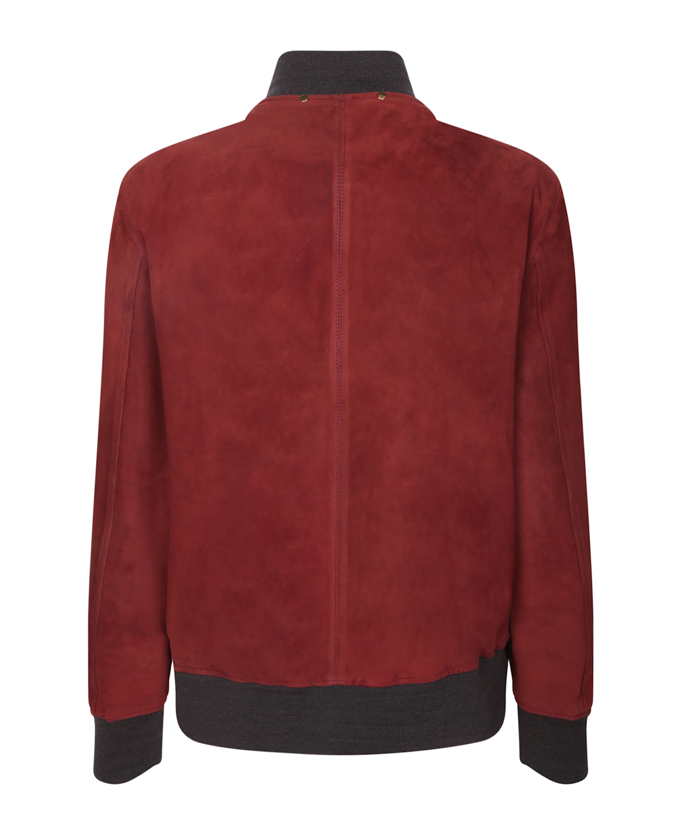 Paul Smith Red Suede Bomber Jacket - Red