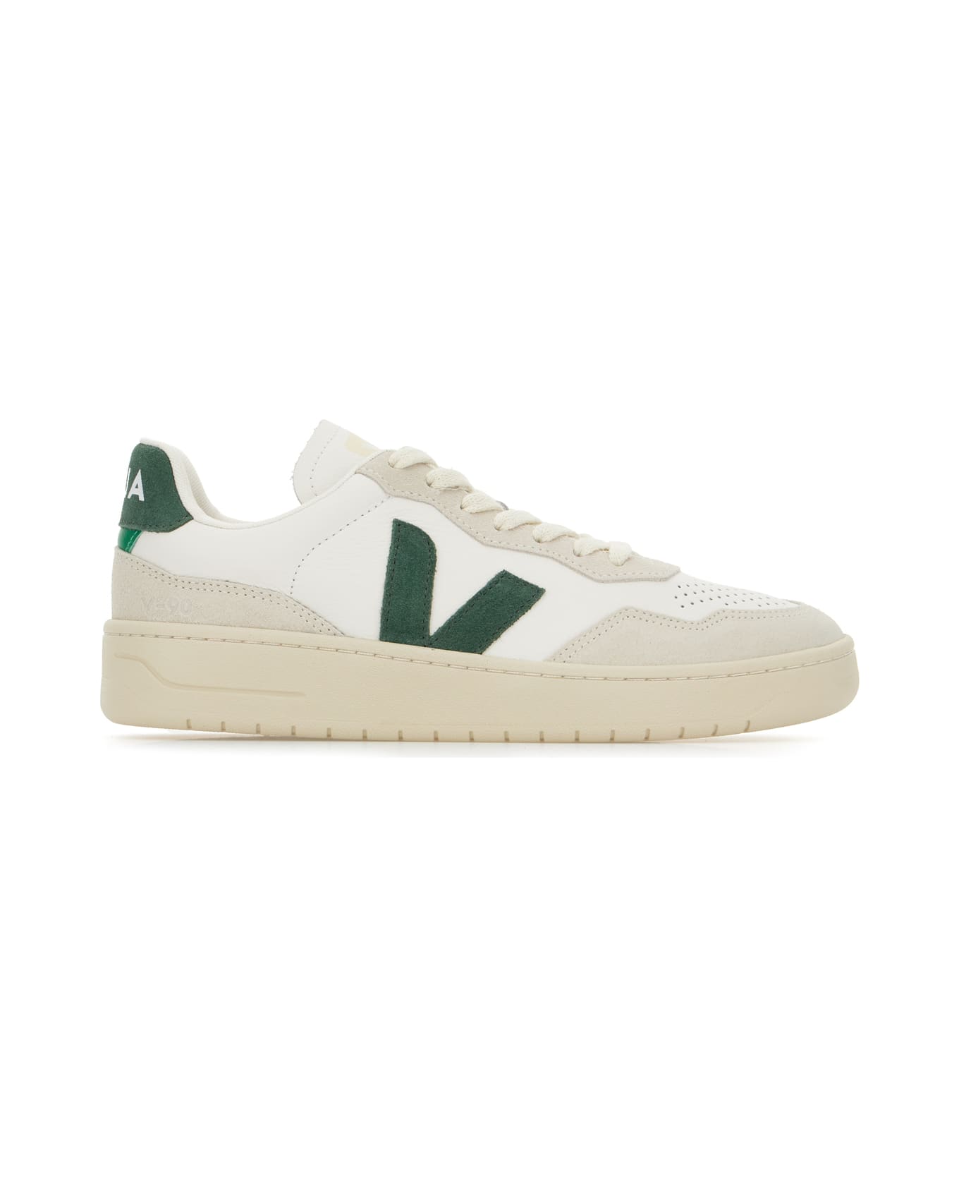 Veja Multicolor Leather V-90 Sneakers - EXTRA WHITE CYPRUS