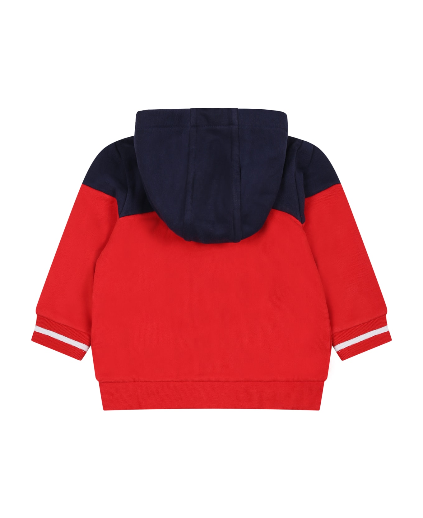 Timberland Red Sweatshirt For Baby Boy With Printed Logo - Red ニットウェア＆スウェットシャツ